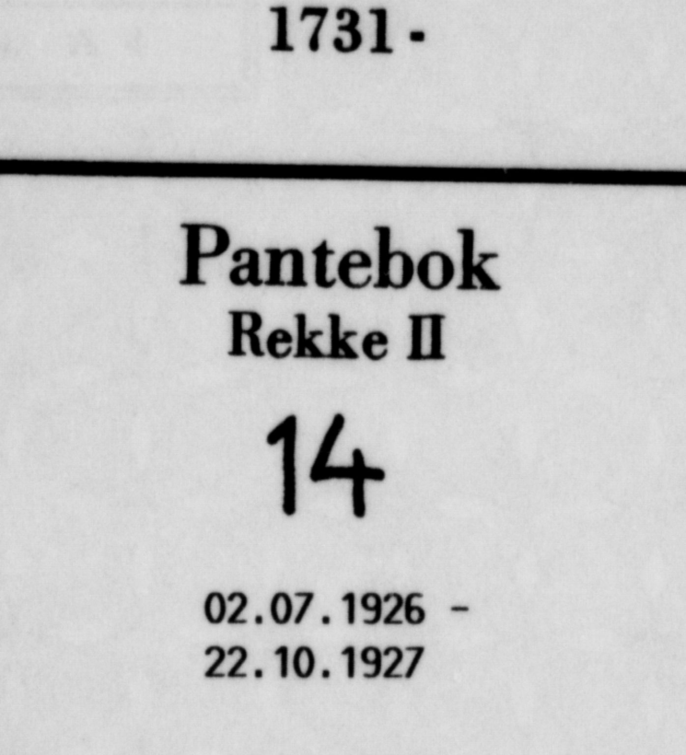 Sør-Gudbrandsdal tingrett, SAH/TING-004/H/Hb/Hbb/L0014: Pantebok nr. II 14, 1926-1927