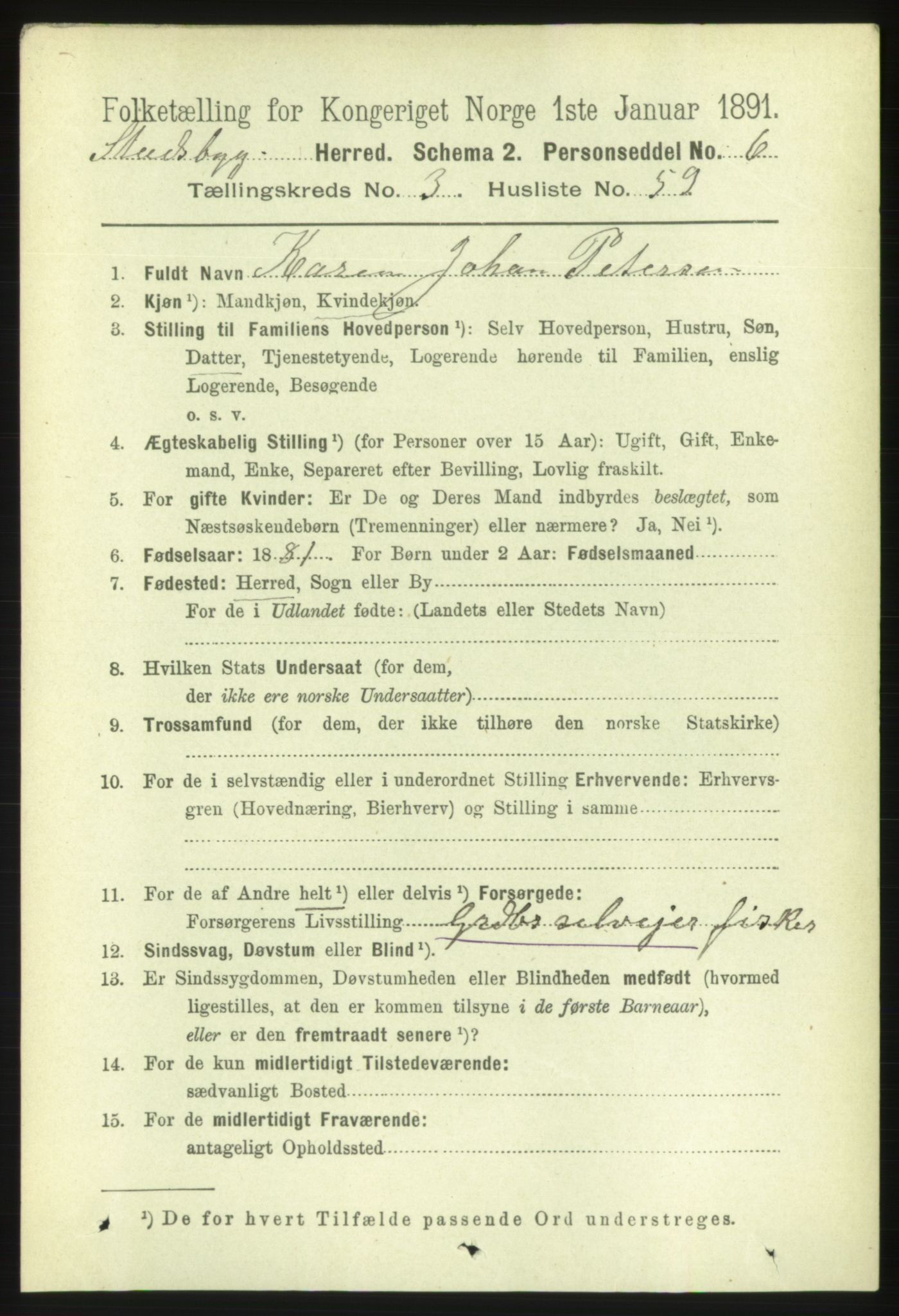 RA, Folketelling 1891 for 1625 Stadsbygd herred, 1891, s. 1744