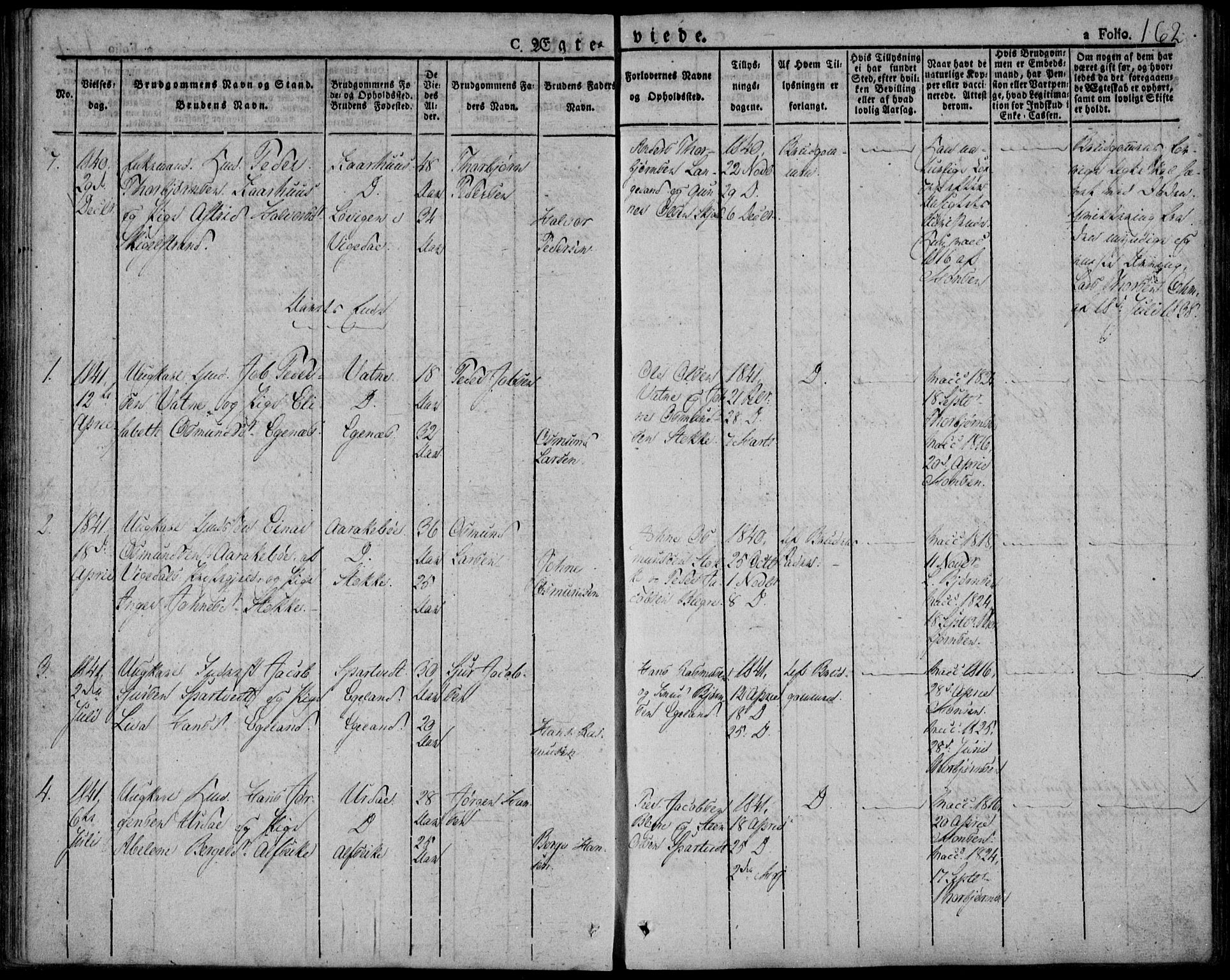 Skjold sokneprestkontor, AV/SAST-A-101847/H/Ha/Haa/L0005: Ministerialbok nr. A 5, 1830-1856, s. 162