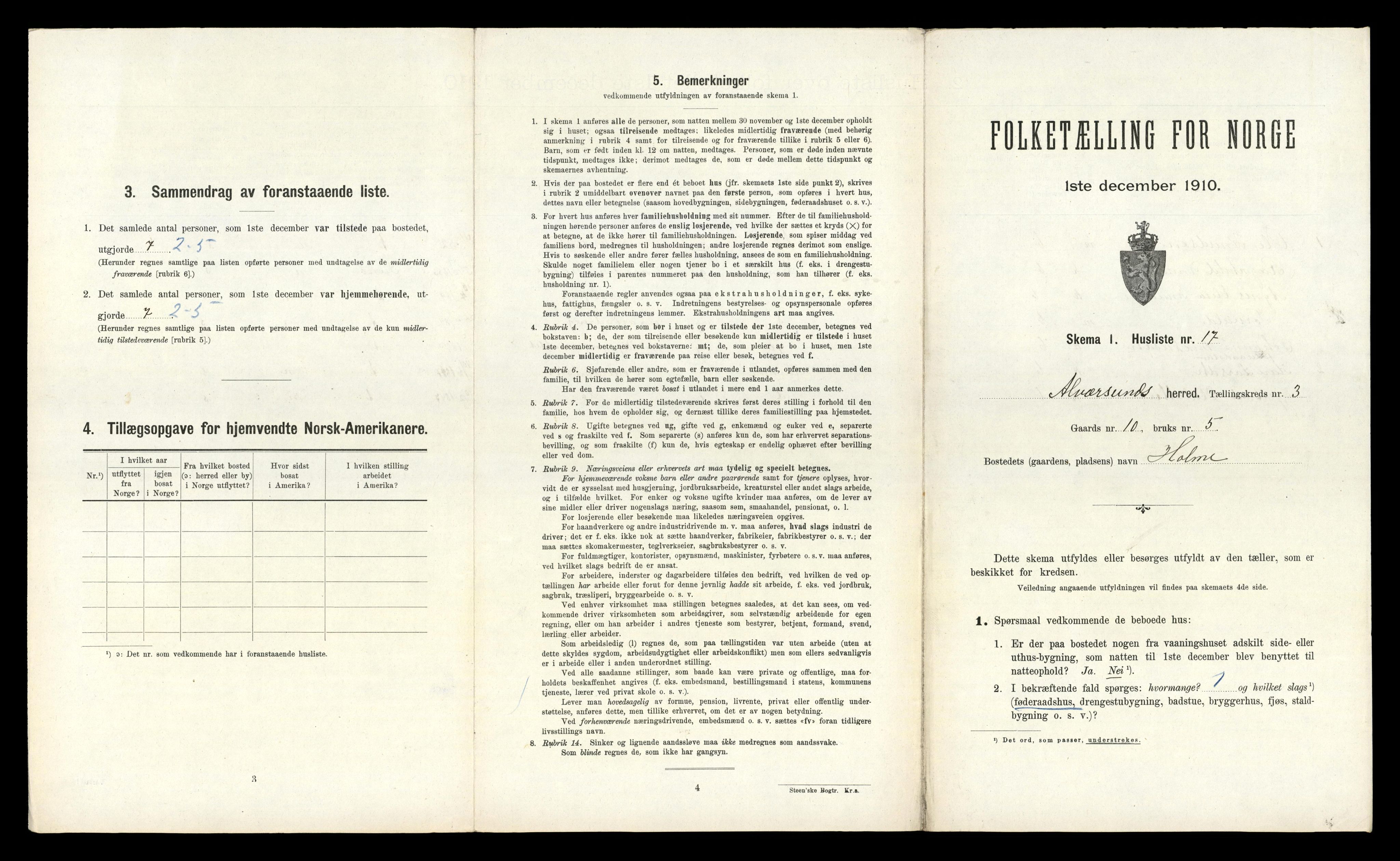 RA, Folketelling 1910 for 1257 Alversund herred, 1910, s. 208