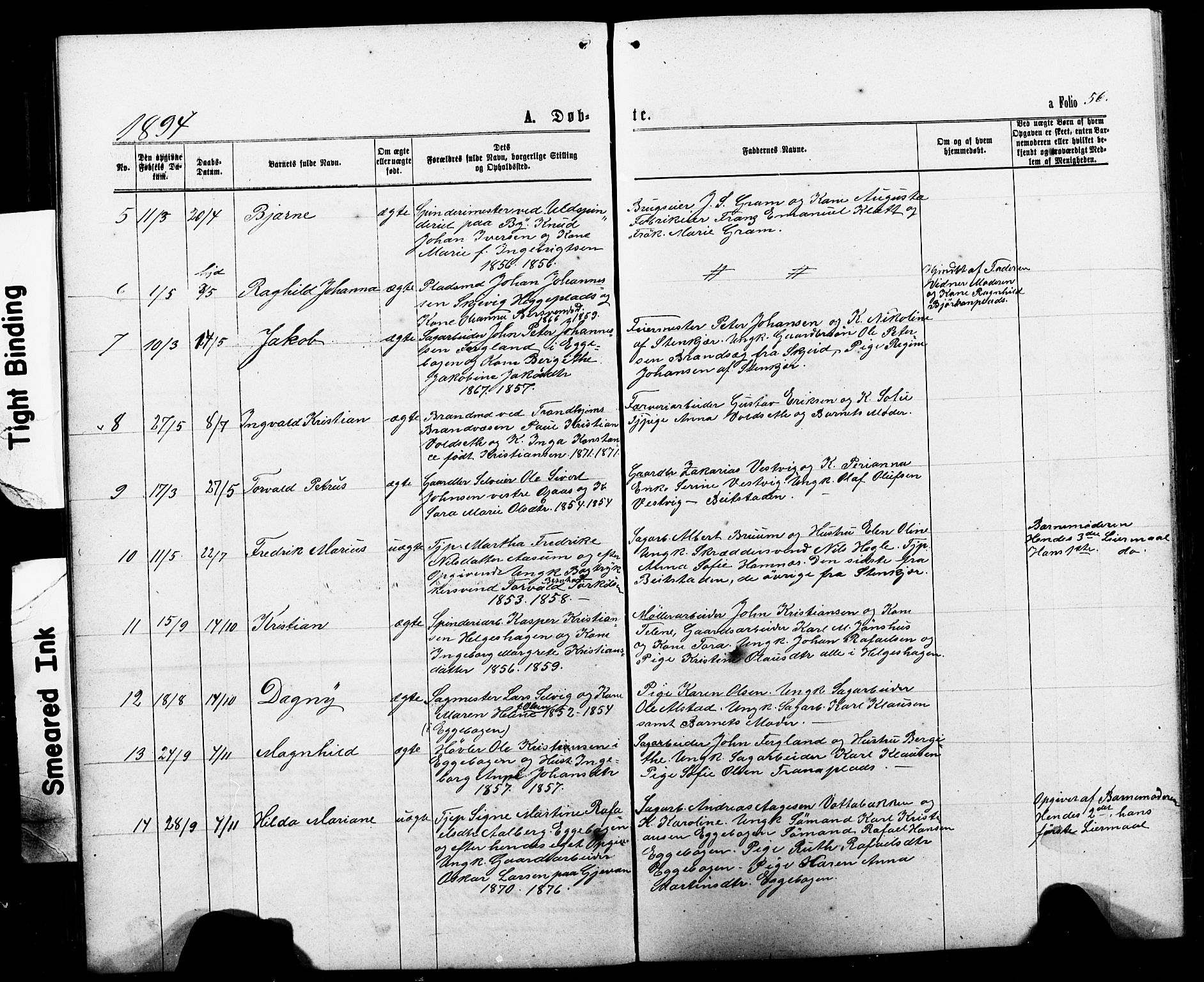 Ministerialprotokoller, klokkerbøker og fødselsregistre - Nord-Trøndelag, SAT/A-1458/740/L0380: Klokkerbok nr. 740C01, 1868-1902, s. 56