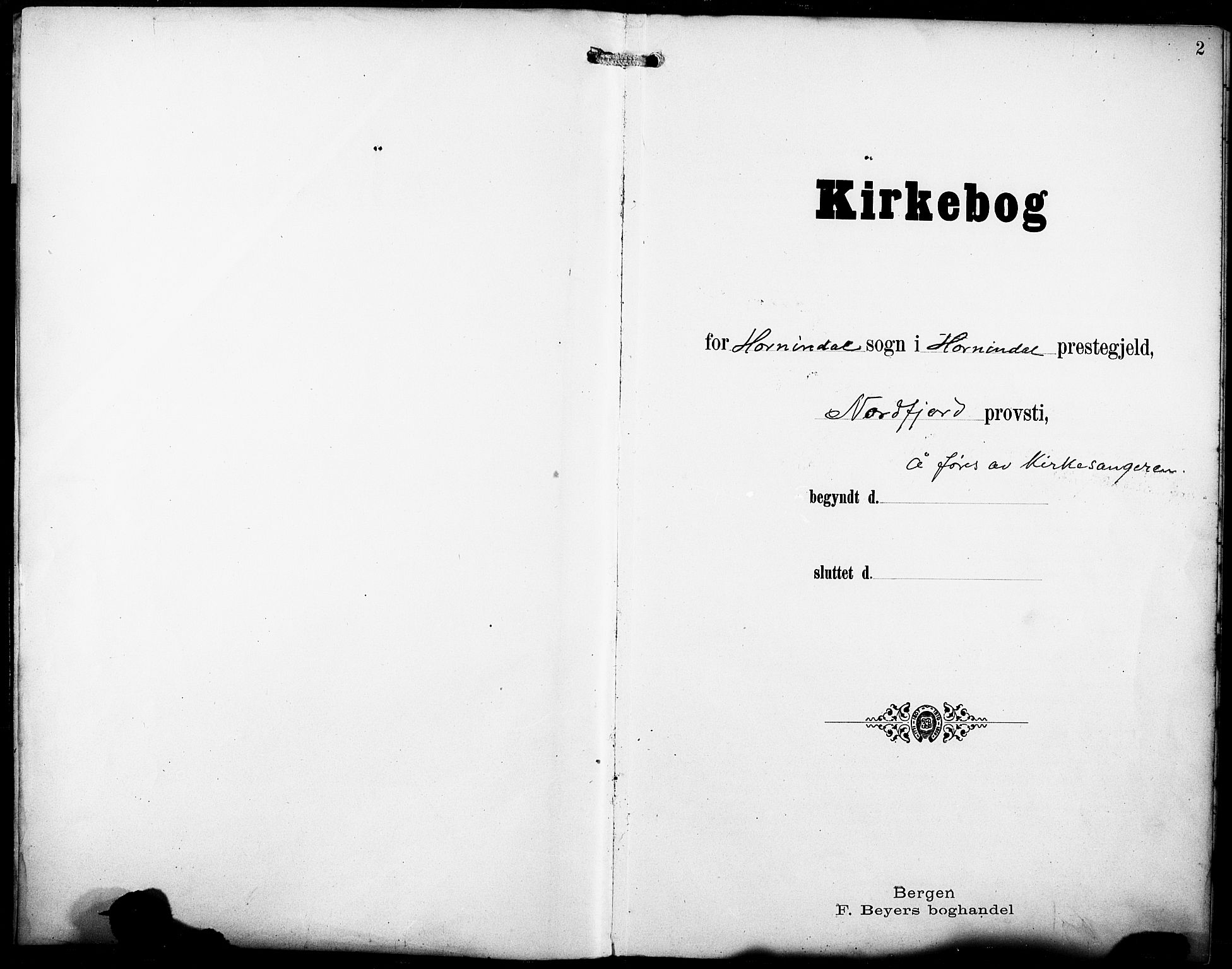 Hornindal sokneprestembete, SAB/A-82401/H/Hab: Klokkerbok nr. A 2, 1894-1927, s. 2