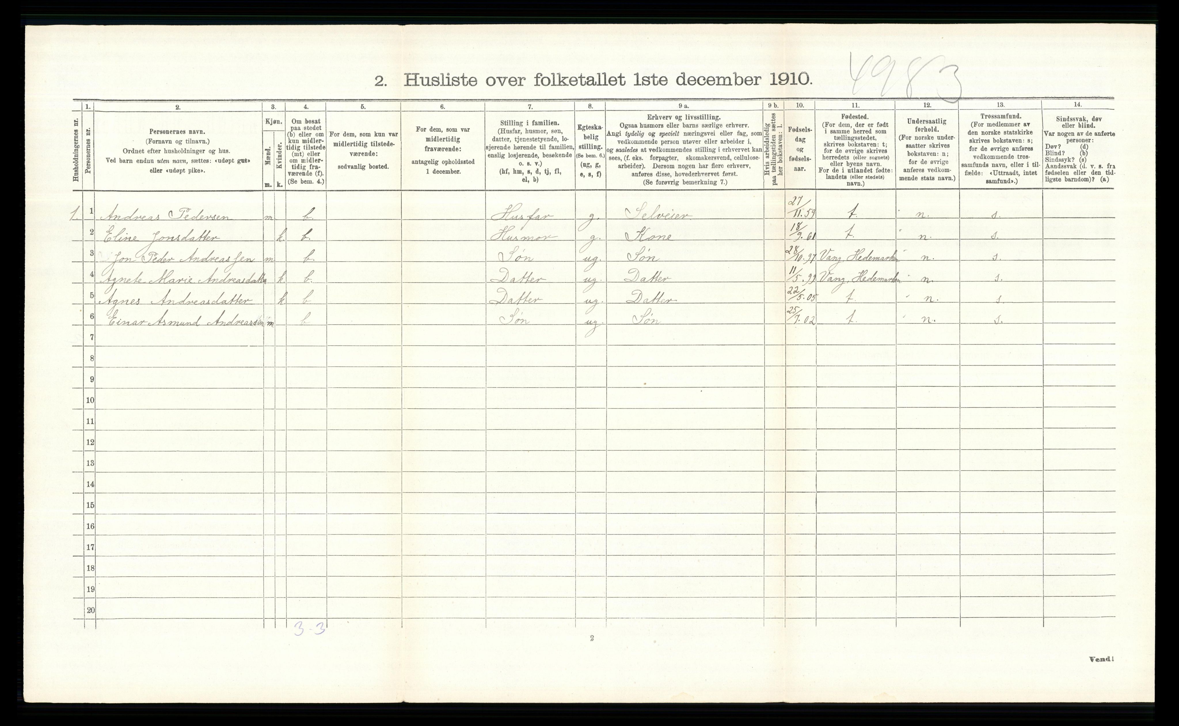 RA, Folketelling 1910 for 0412 Ringsaker herred, 1910, s. 1372