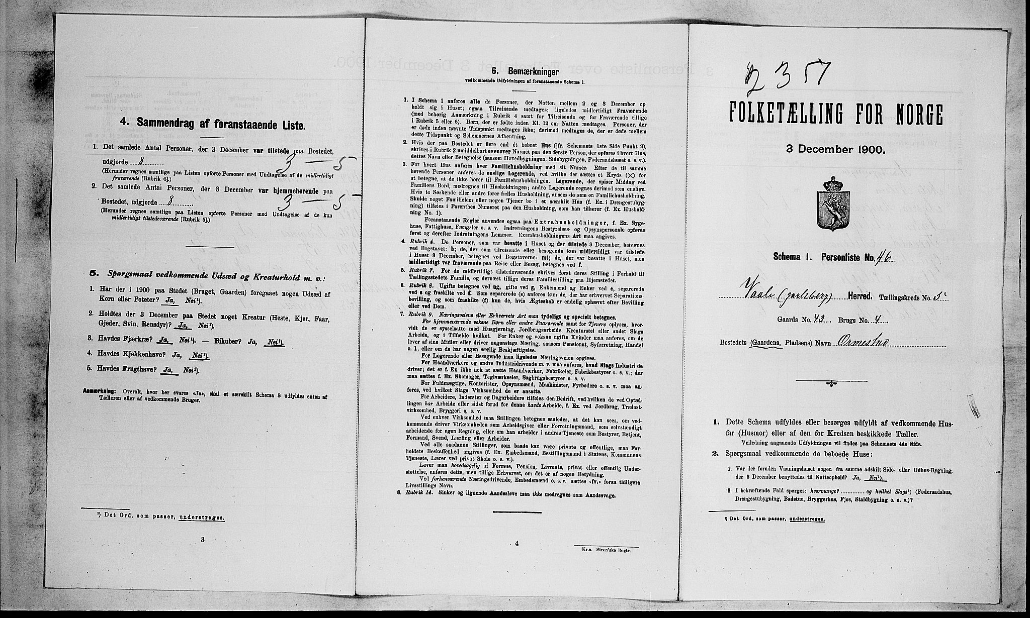 RA, Folketelling 1900 for 0716 Våle herred, 1900, s. 652