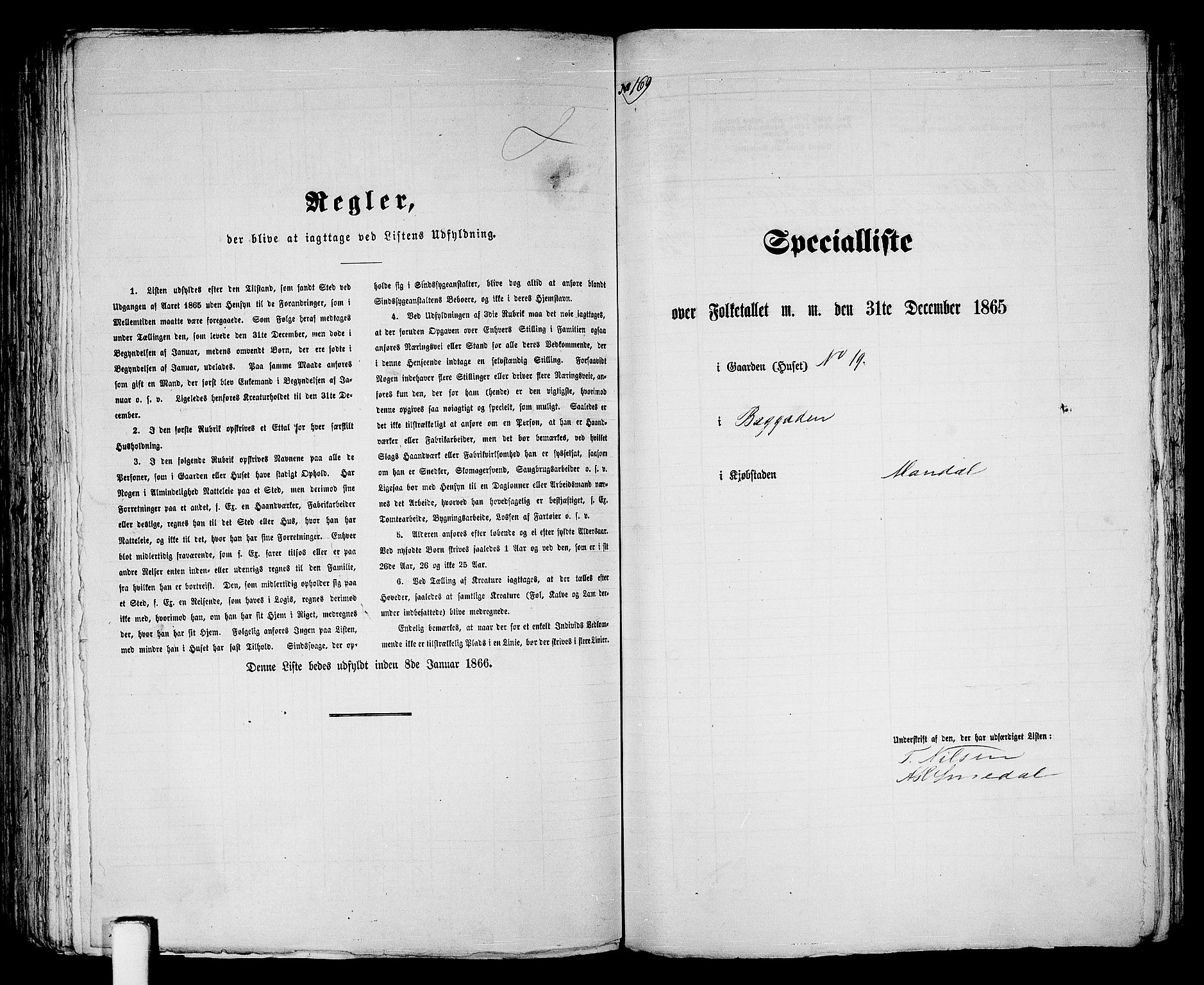 RA, Folketelling 1865 for 1002B Mandal prestegjeld, Mandal ladested, 1865, s. 340