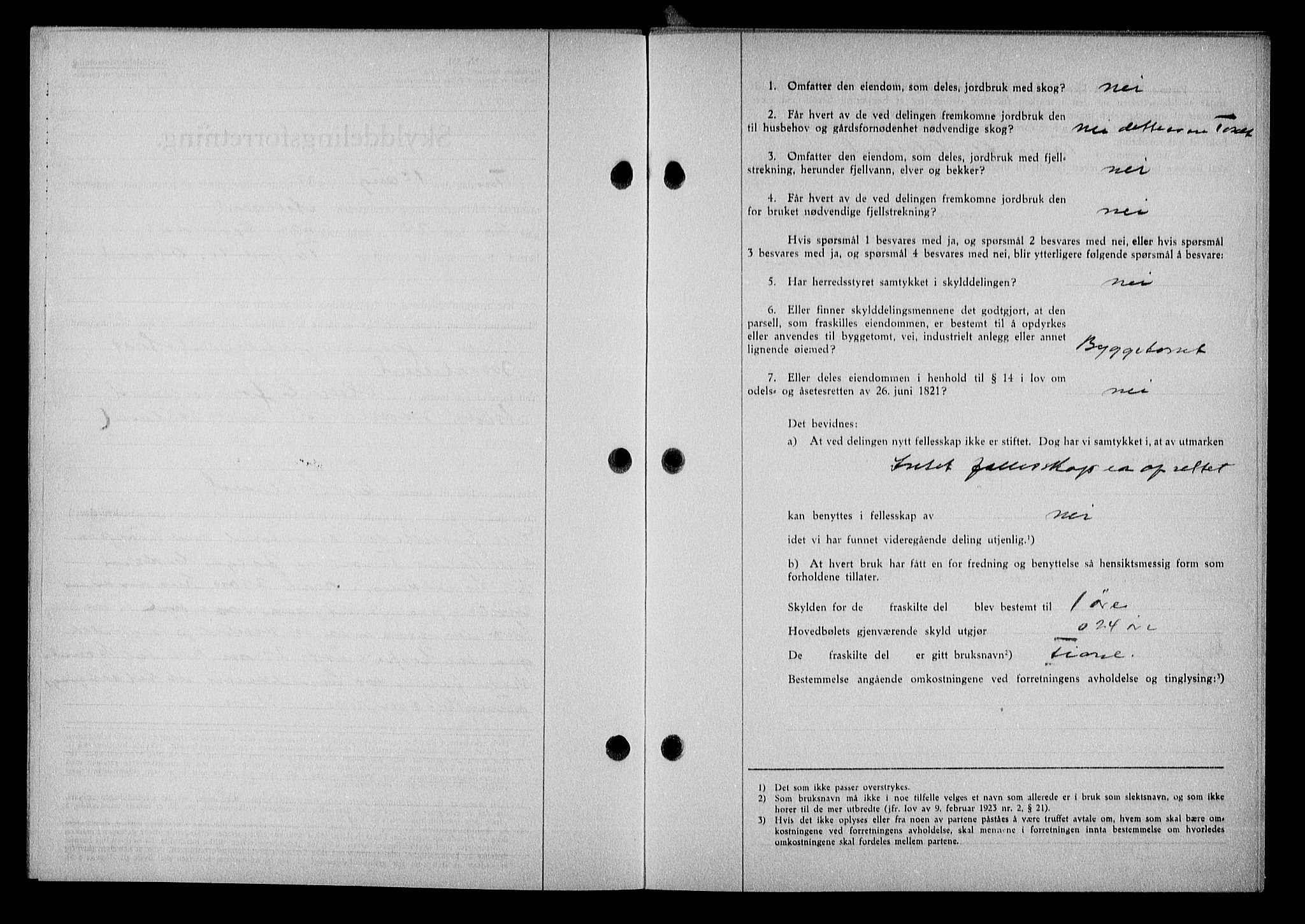 Nedenes sorenskriveri, SAK/1221-0006/G/Gb/Gba/L0048: Pantebok nr. A-II, 1940-1941, Dagboknr: 310/1941