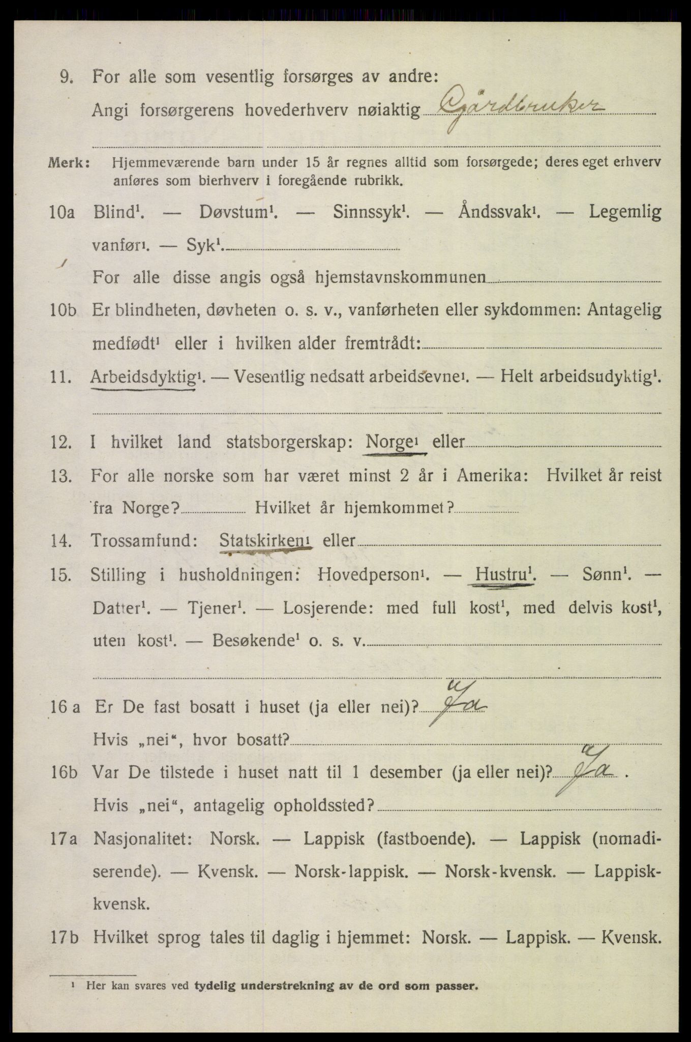 SAT, Folketelling 1920 for 1839 Beiarn herred, 1920, s. 1861