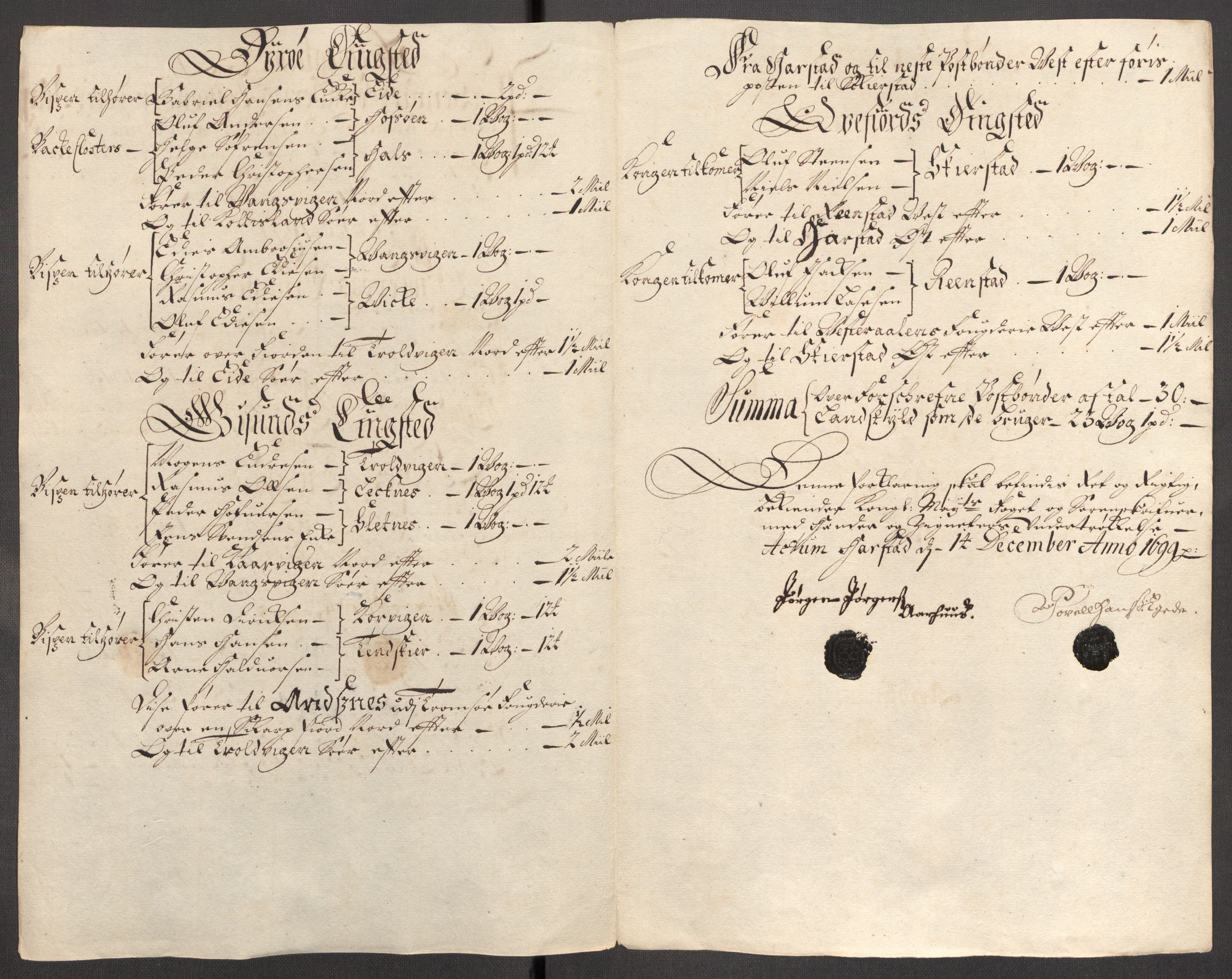 Rentekammeret inntil 1814, Reviderte regnskaper, Fogderegnskap, AV/RA-EA-4092/R68/L4754: Fogderegnskap Senja og Troms, 1697-1699, s. 361