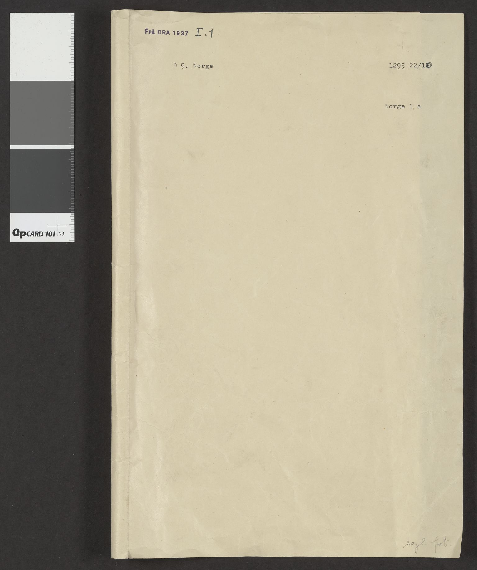Riksarkivets diplomsamling, AV/RA-EA-5965/F06/L0001: Dokument nr. 1a, 1295