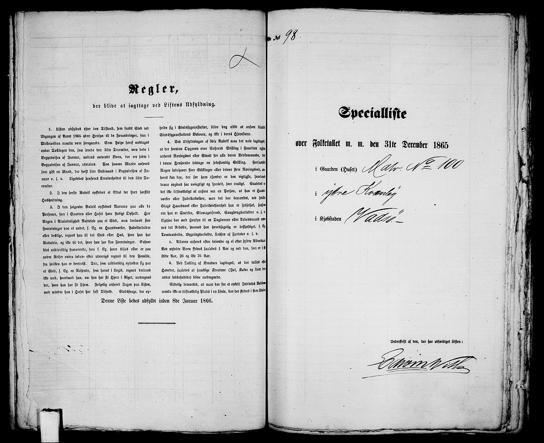 RA, Folketelling 1865 for 2003B Vadsø prestegjeld, Vadsø kjøpstad, 1865, s. 202