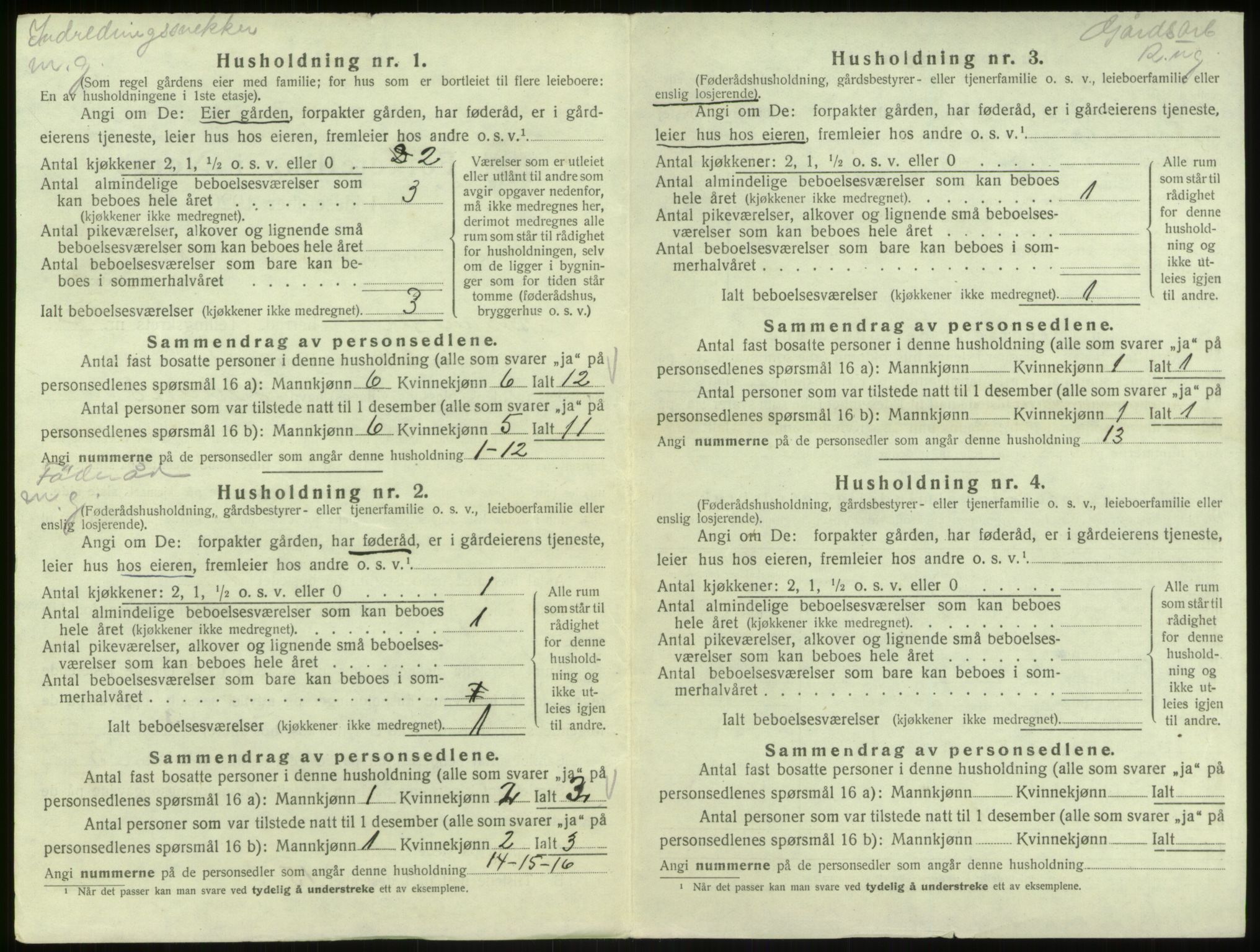 SAB, Folketelling 1920 for 1253 Hosanger herred, 1920, s. 384