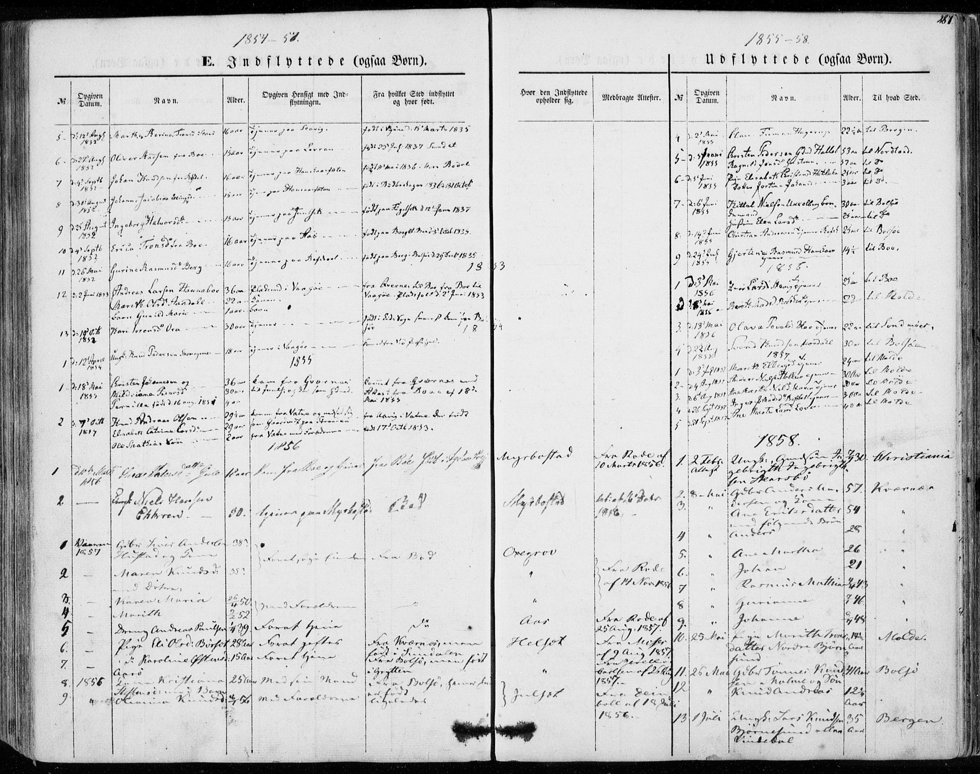 Ministerialprotokoller, klokkerbøker og fødselsregistre - Møre og Romsdal, AV/SAT-A-1454/565/L0748: Ministerialbok nr. 565A02, 1845-1872, s. 287