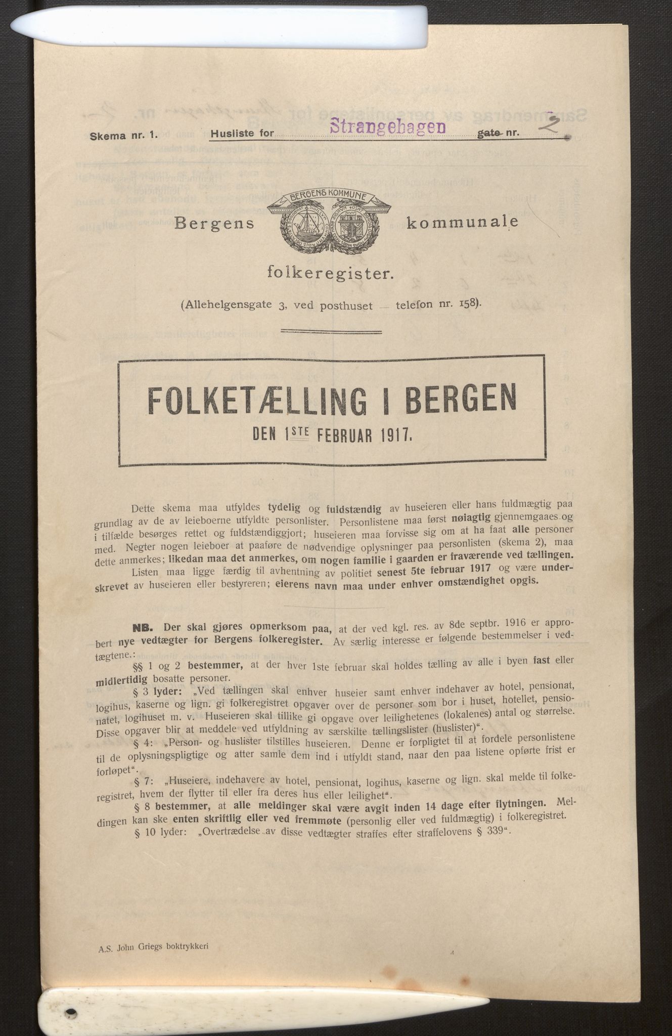 SAB, Kommunal folketelling 1917 for Bergen kjøpstad, 1917, s. 38401