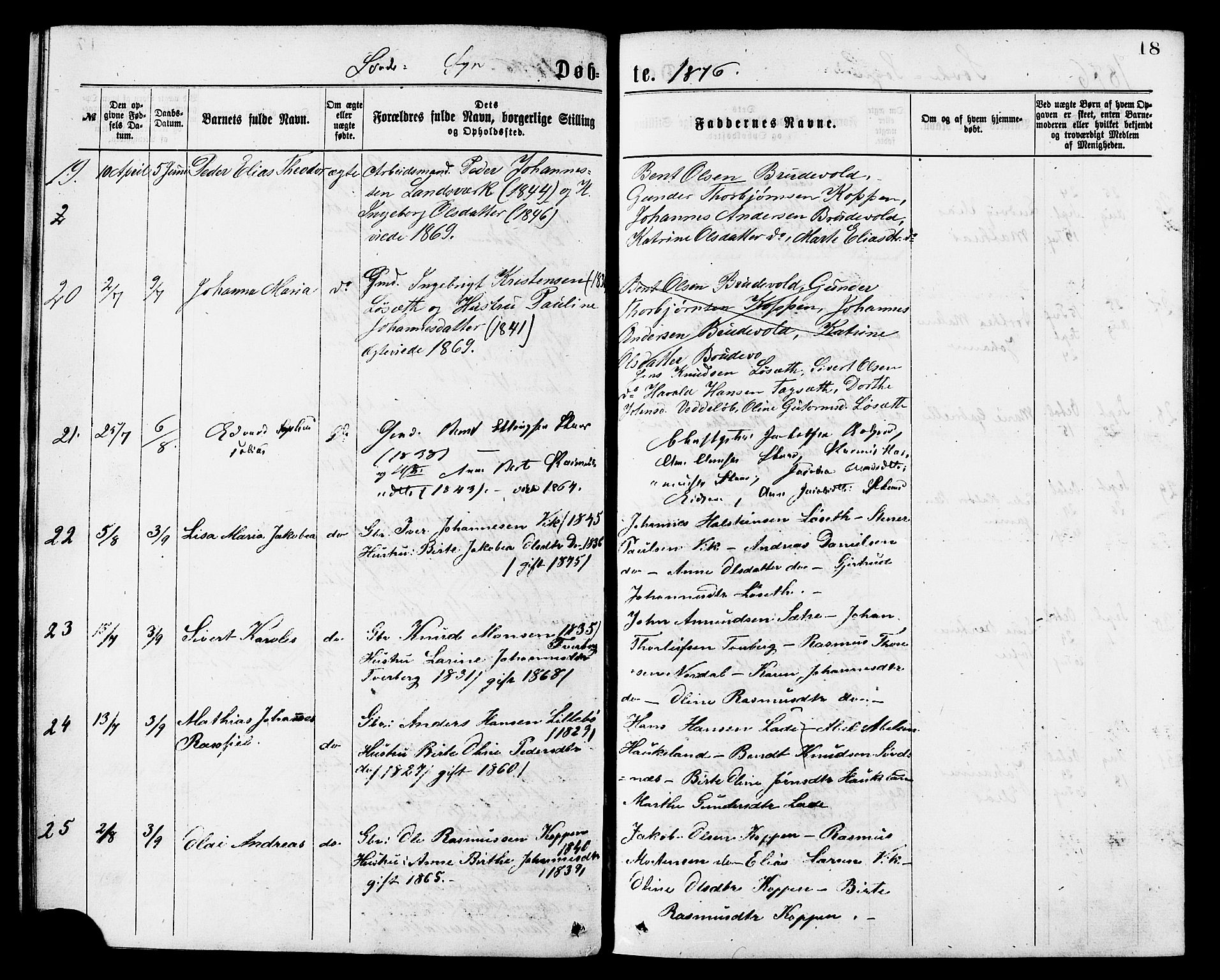 Ministerialprotokoller, klokkerbøker og fødselsregistre - Møre og Romsdal, AV/SAT-A-1454/502/L0024: Ministerialbok nr. 502A02, 1873-1884, s. 18