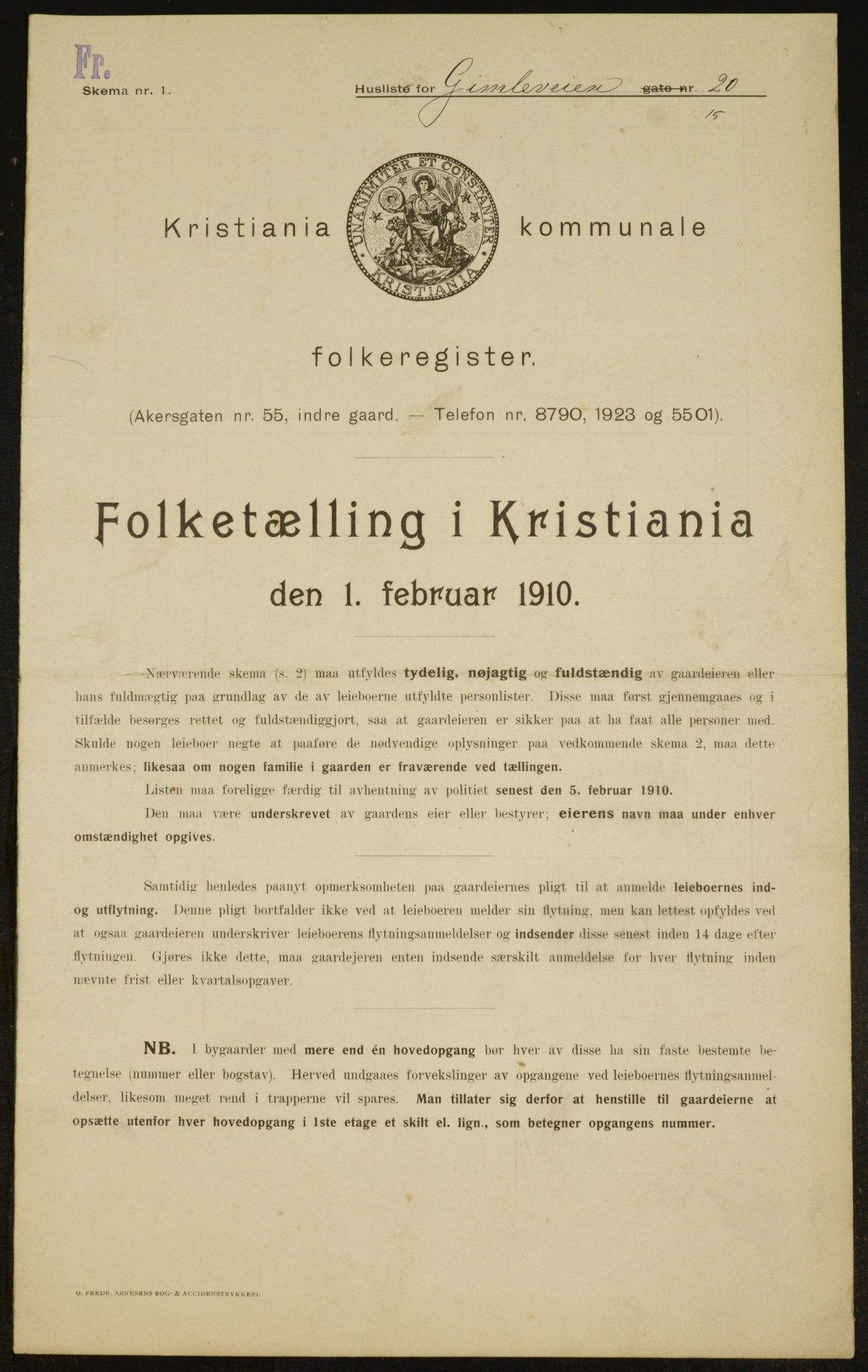 OBA, Kommunal folketelling 1.2.1910 for Kristiania, 1910, s. 27744