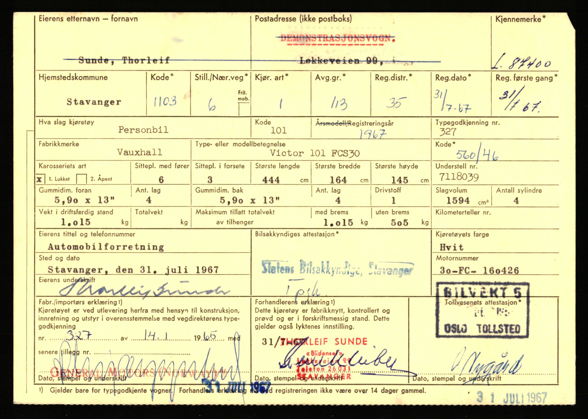 Stavanger trafikkstasjon, AV/SAST-A-101942/0/F/L0074: L-86500 - L-88799, 1930-1971, s. 793