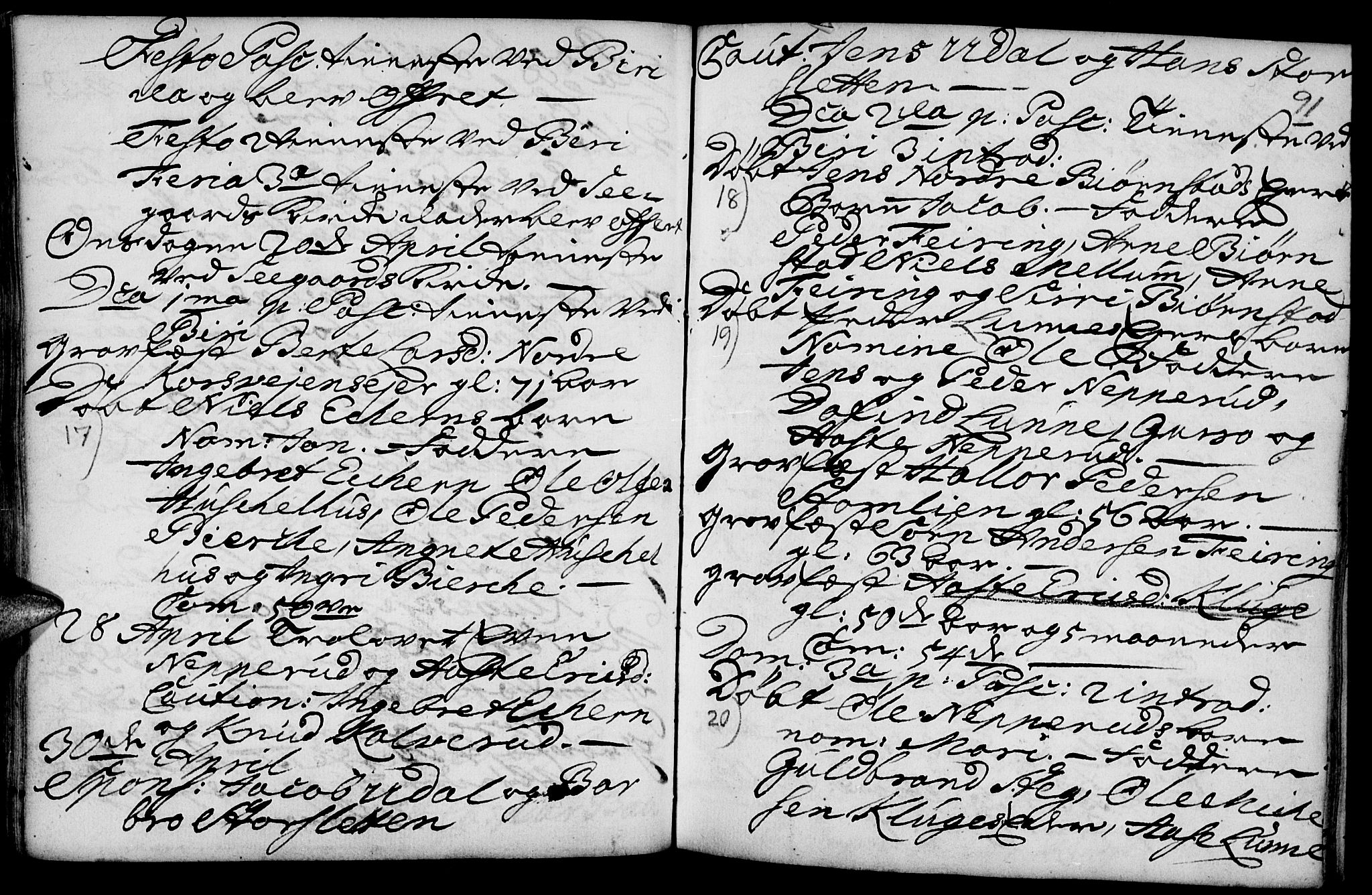 Biri prestekontor, AV/SAH-PREST-096/H/Ha/Haa/L0001: Ministerialbok nr. 1, 1730-1754, s. 91