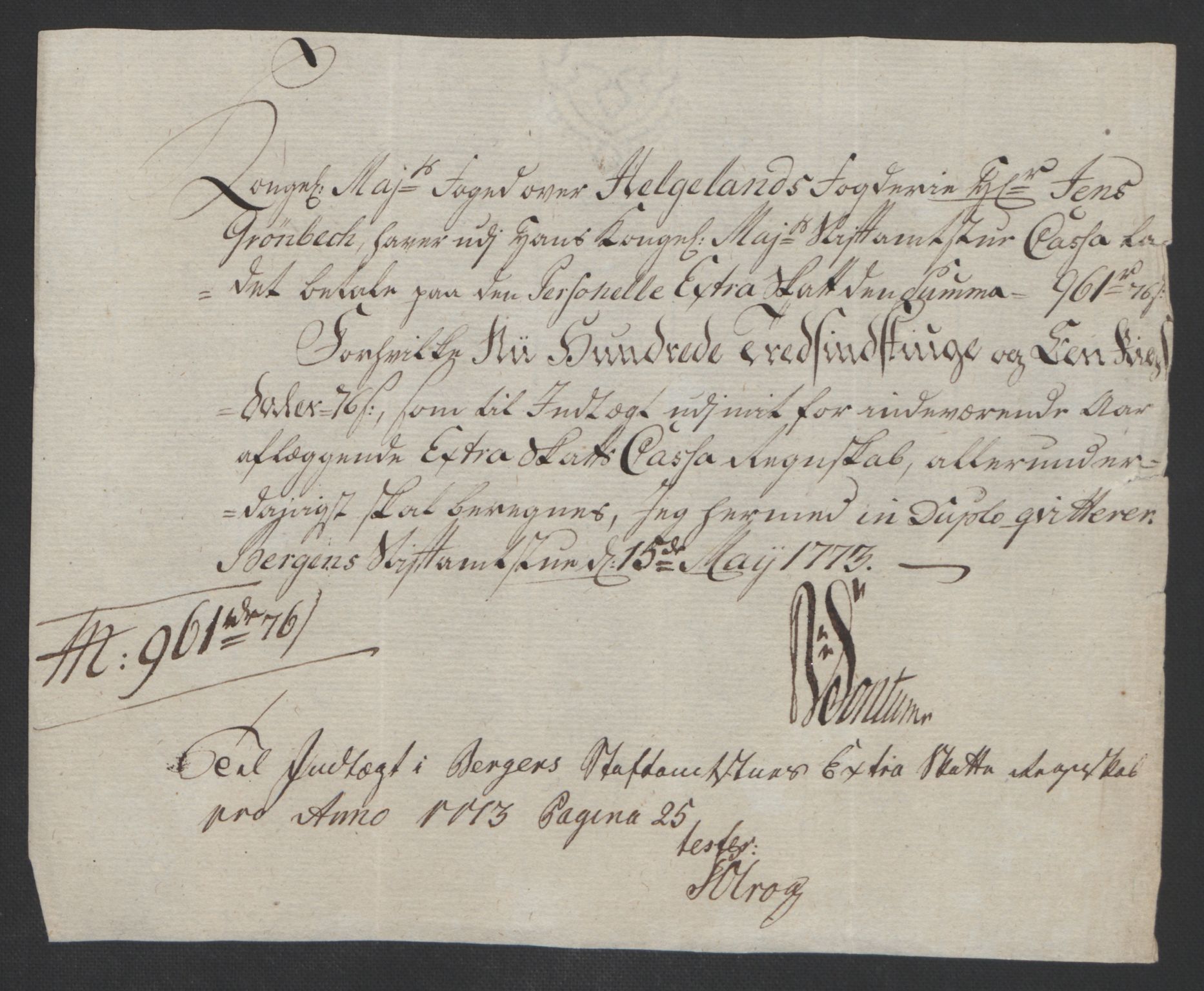 Rentekammeret inntil 1814, Reviderte regnskaper, Fogderegnskap, RA/EA-4092/R65/L4573: Ekstraskatten Helgeland, 1762-1772, s. 440