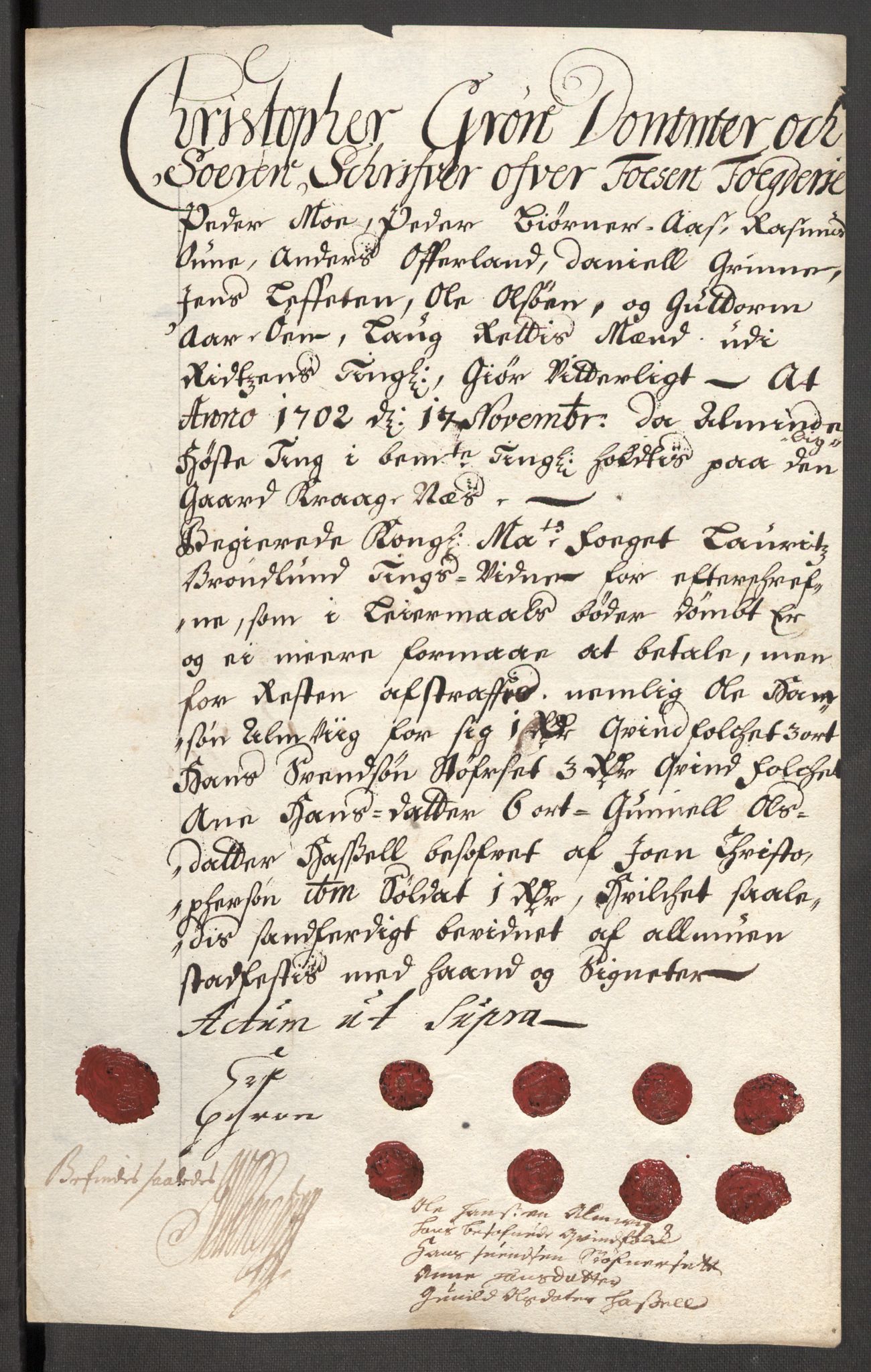 Rentekammeret inntil 1814, Reviderte regnskaper, Fogderegnskap, RA/EA-4092/R57/L3855: Fogderegnskap Fosen, 1702-1703, s. 51