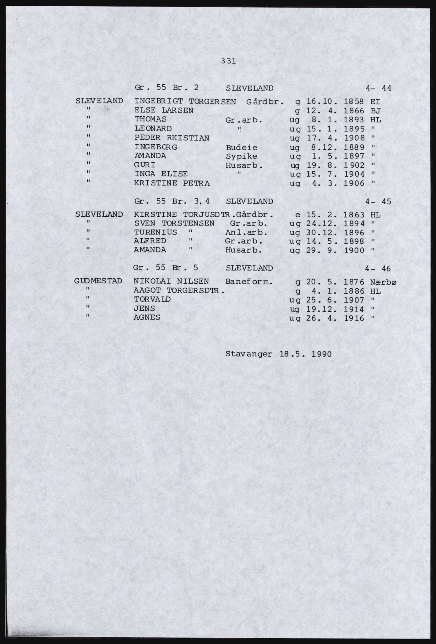 SAST, Avskrift av folketellingen 1920 for Dalane, 1920, s. 793