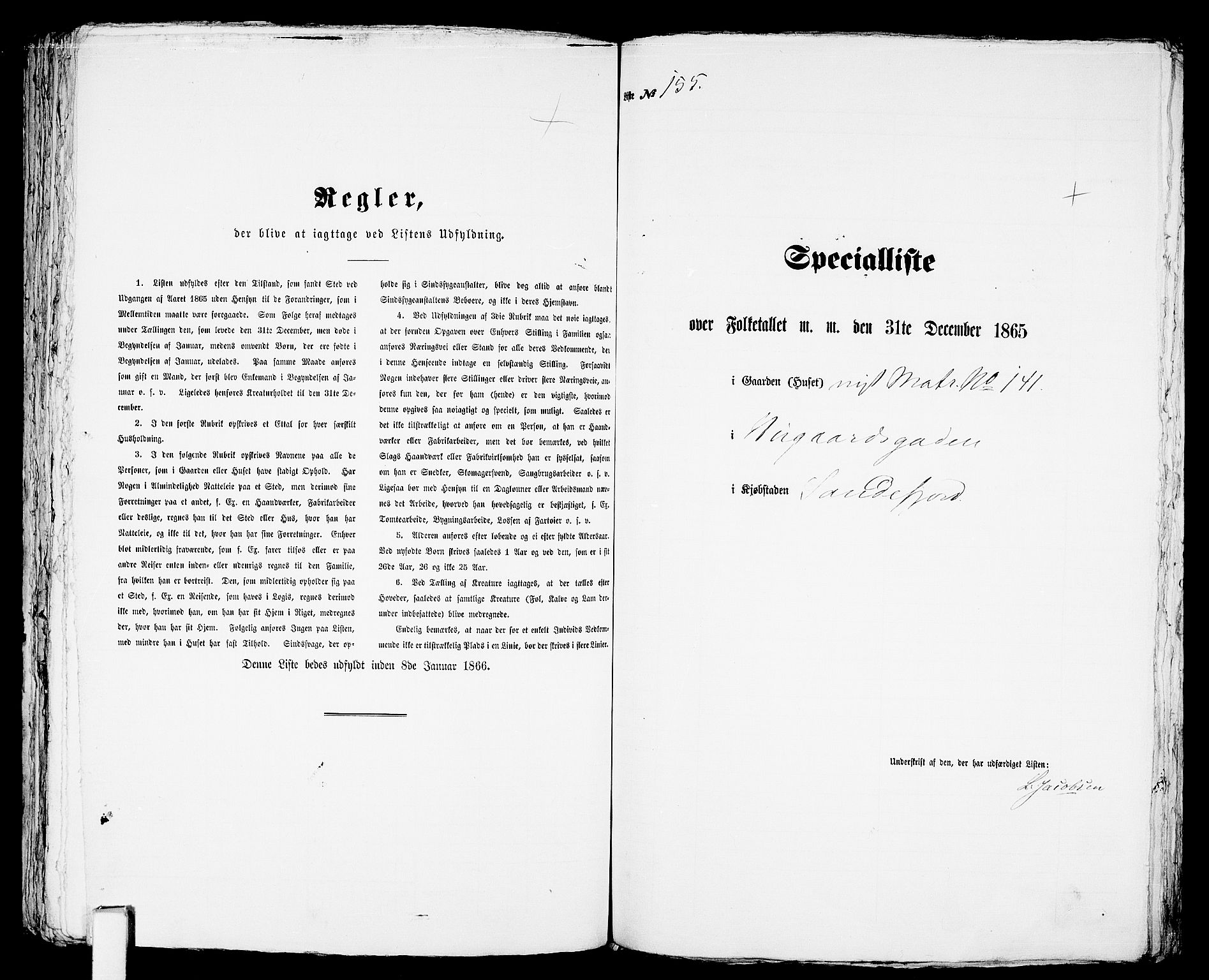 RA, Folketelling 1865 for 0706B Sandeherred prestegjeld, Sandefjord kjøpstad, 1865, s. 317