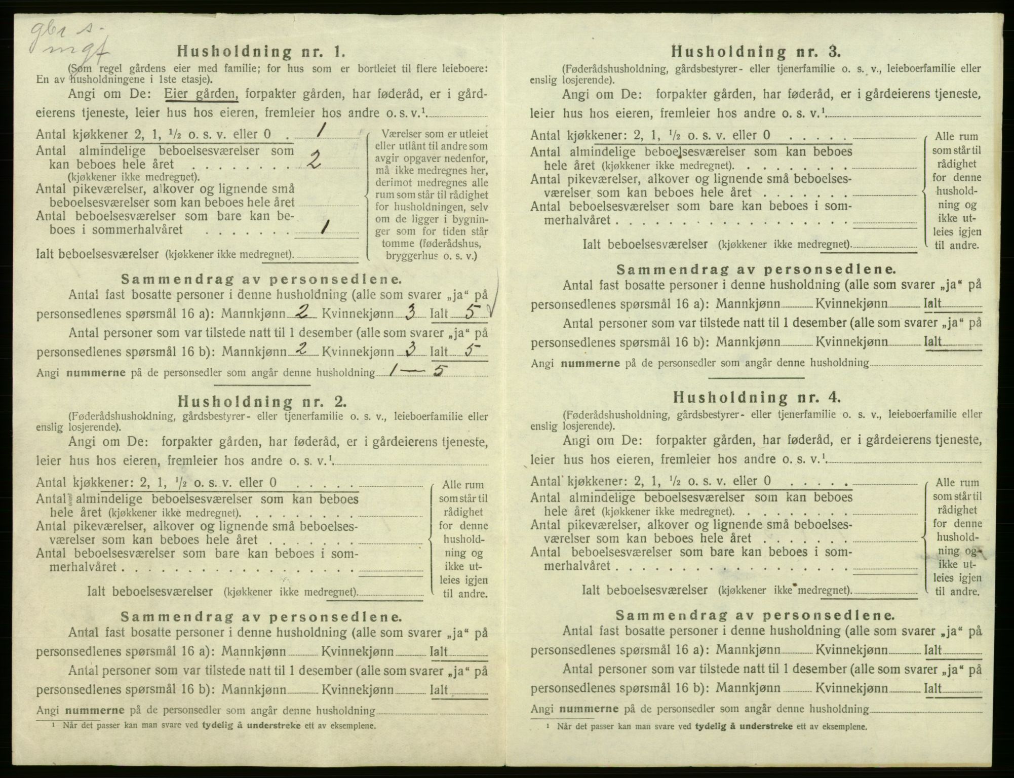 SAB, Folketelling 1920 for 1240 Strandvik herred, 1920, s. 29