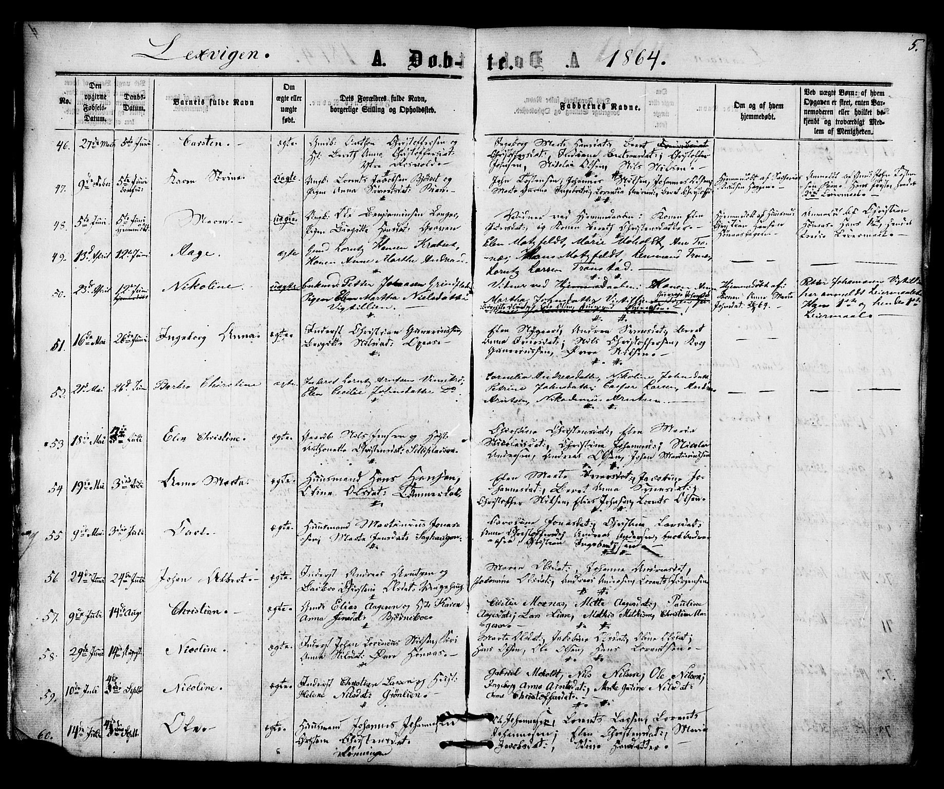 Ministerialprotokoller, klokkerbøker og fødselsregistre - Nord-Trøndelag, AV/SAT-A-1458/701/L0009: Ministerialbok nr. 701A09 /1, 1864-1882, s. 5