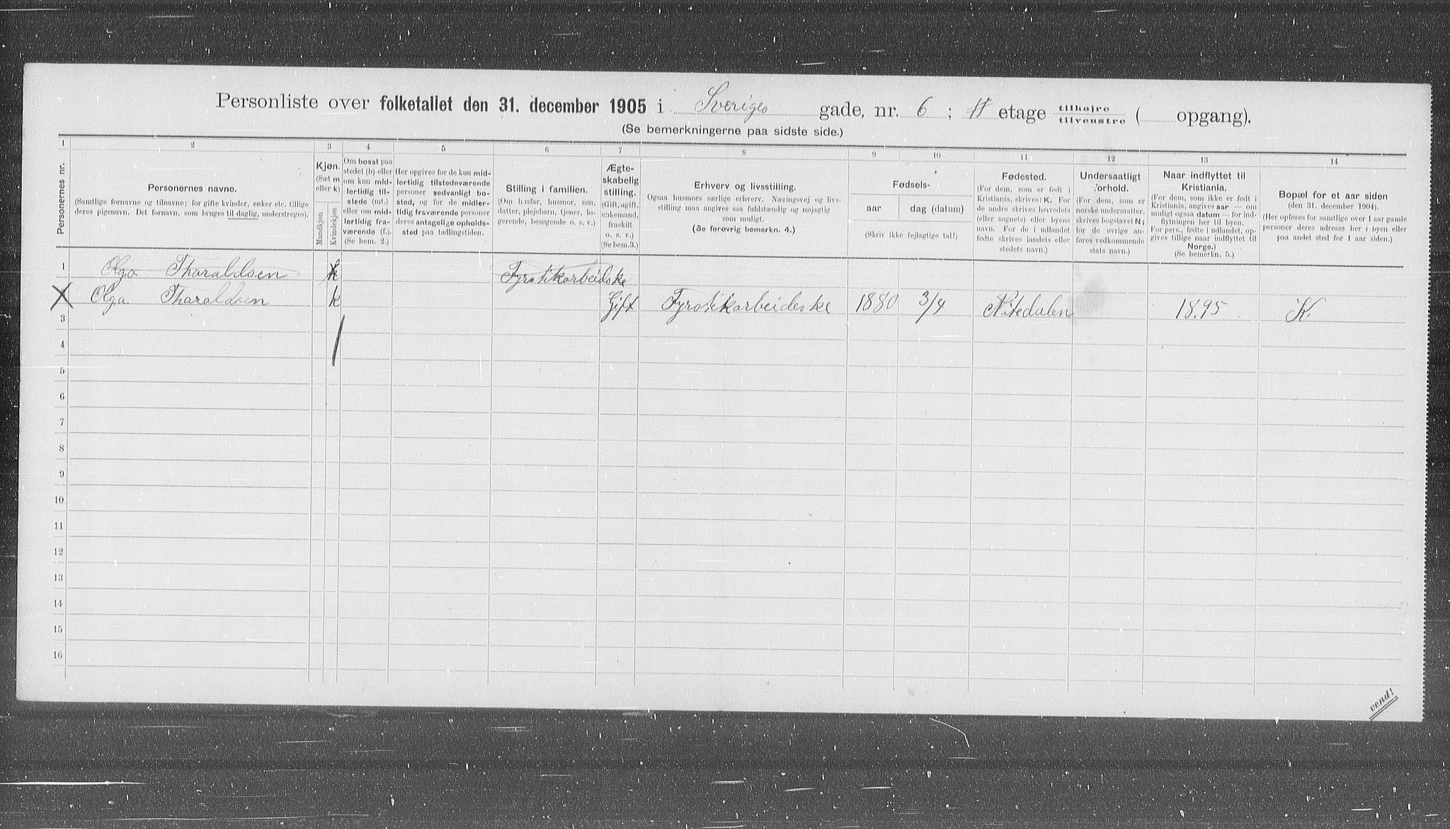 OBA, Kommunal folketelling 31.12.1905 for Kristiania kjøpstad, 1905, s. 55302