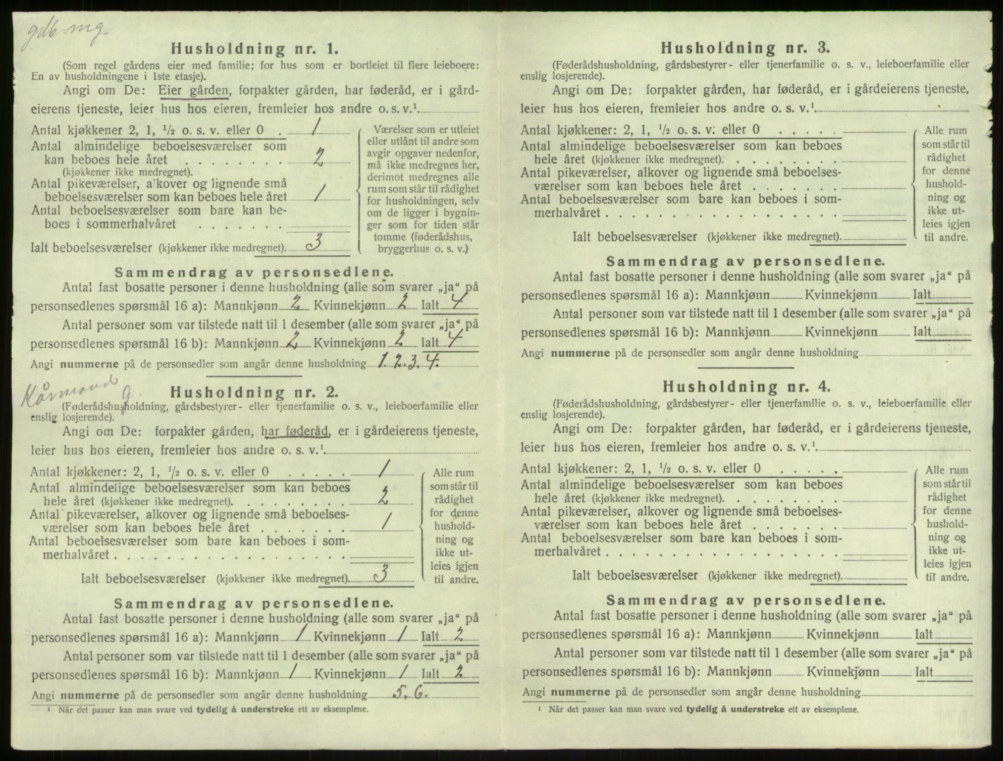 SAB, Folketelling 1920 for 1258 Herdla herred, 1920, s. 224