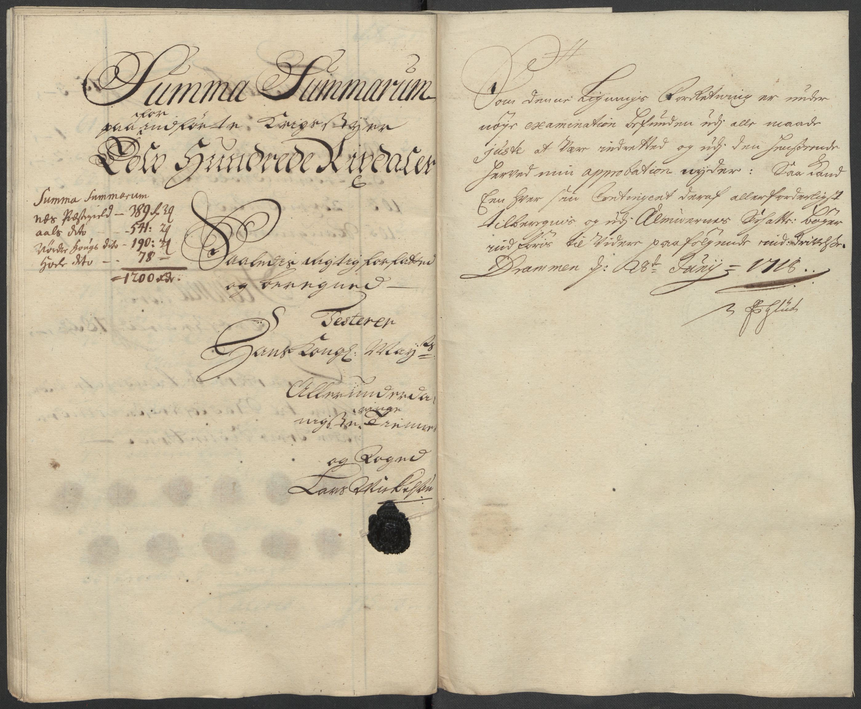 Rentekammeret inntil 1814, Reviderte regnskaper, Fogderegnskap, AV/RA-EA-4092/R23/L1476: Fogderegnskap Ringerike og Hallingdal, 1718, s. 101