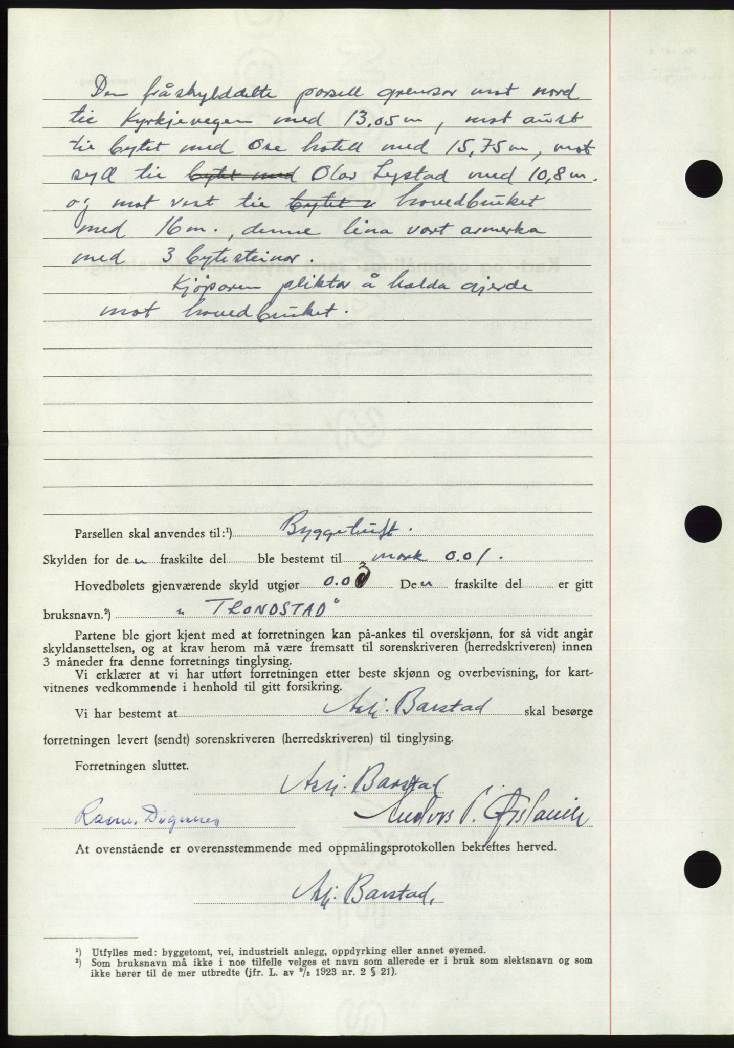 Søre Sunnmøre sorenskriveri, AV/SAT-A-4122/1/2/2C/L0084: Pantebok nr. 10A, 1949-1949, Dagboknr: 323/1949