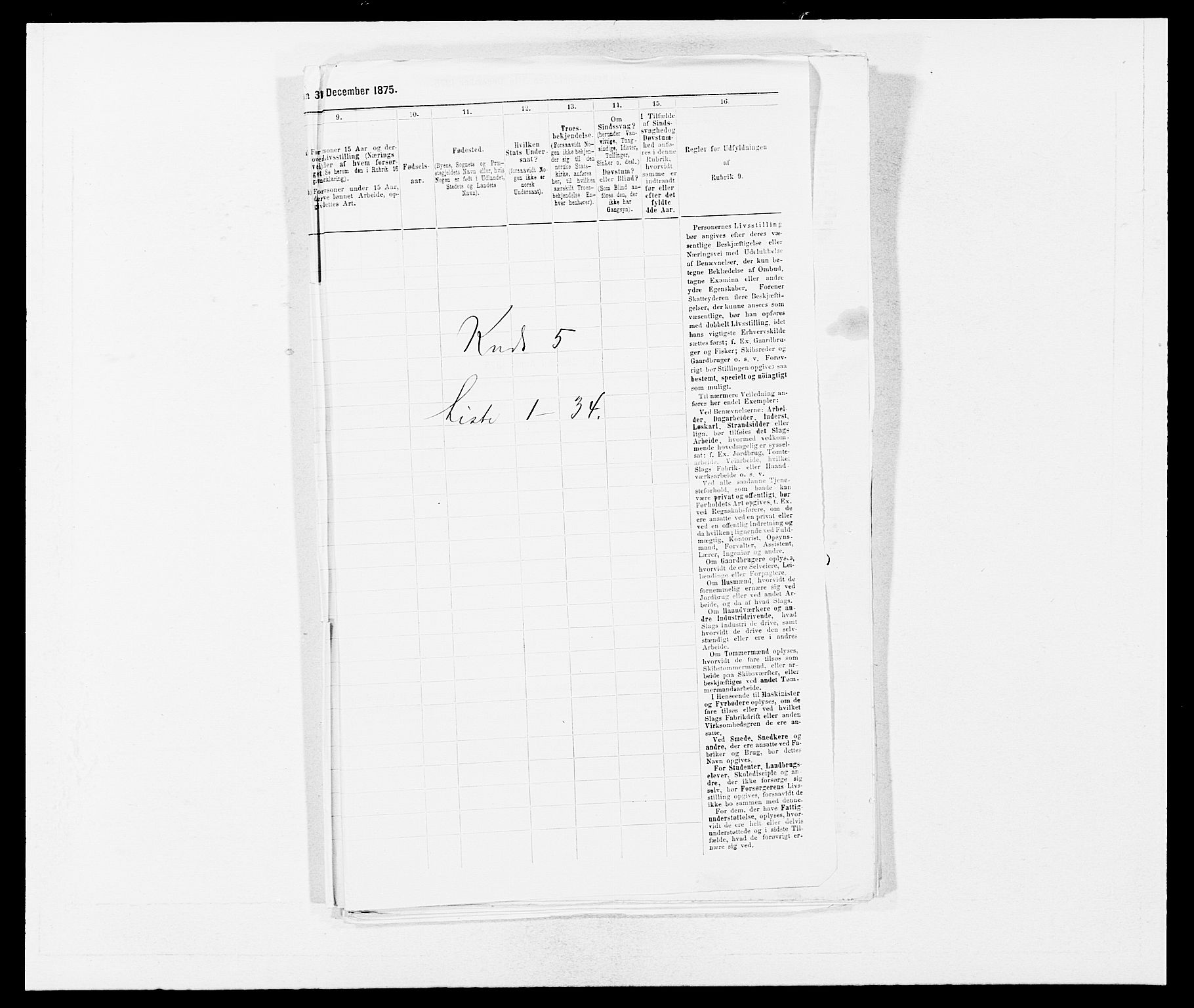 SAB, Folketelling 1875 for 1218P Finnås prestegjeld, 1875, s. 611