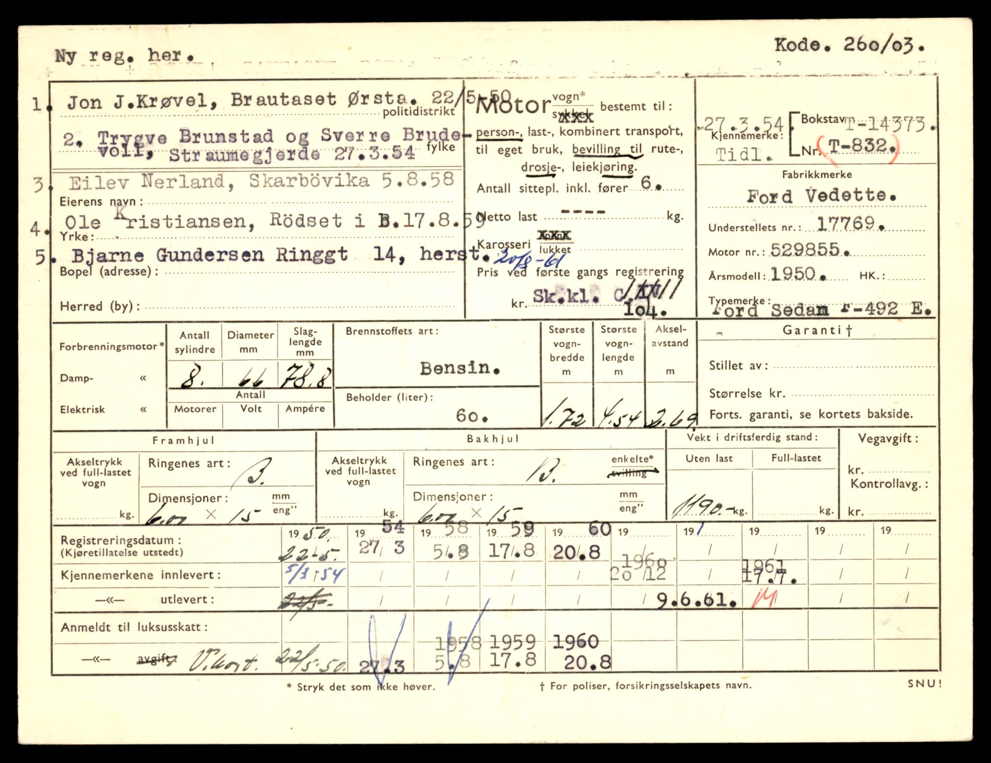 Møre og Romsdal vegkontor - Ålesund trafikkstasjon, AV/SAT-A-4099/F/Fe/L0045: Registreringskort for kjøretøy T 14320 - T 14444, 1927-1998, s. 1409