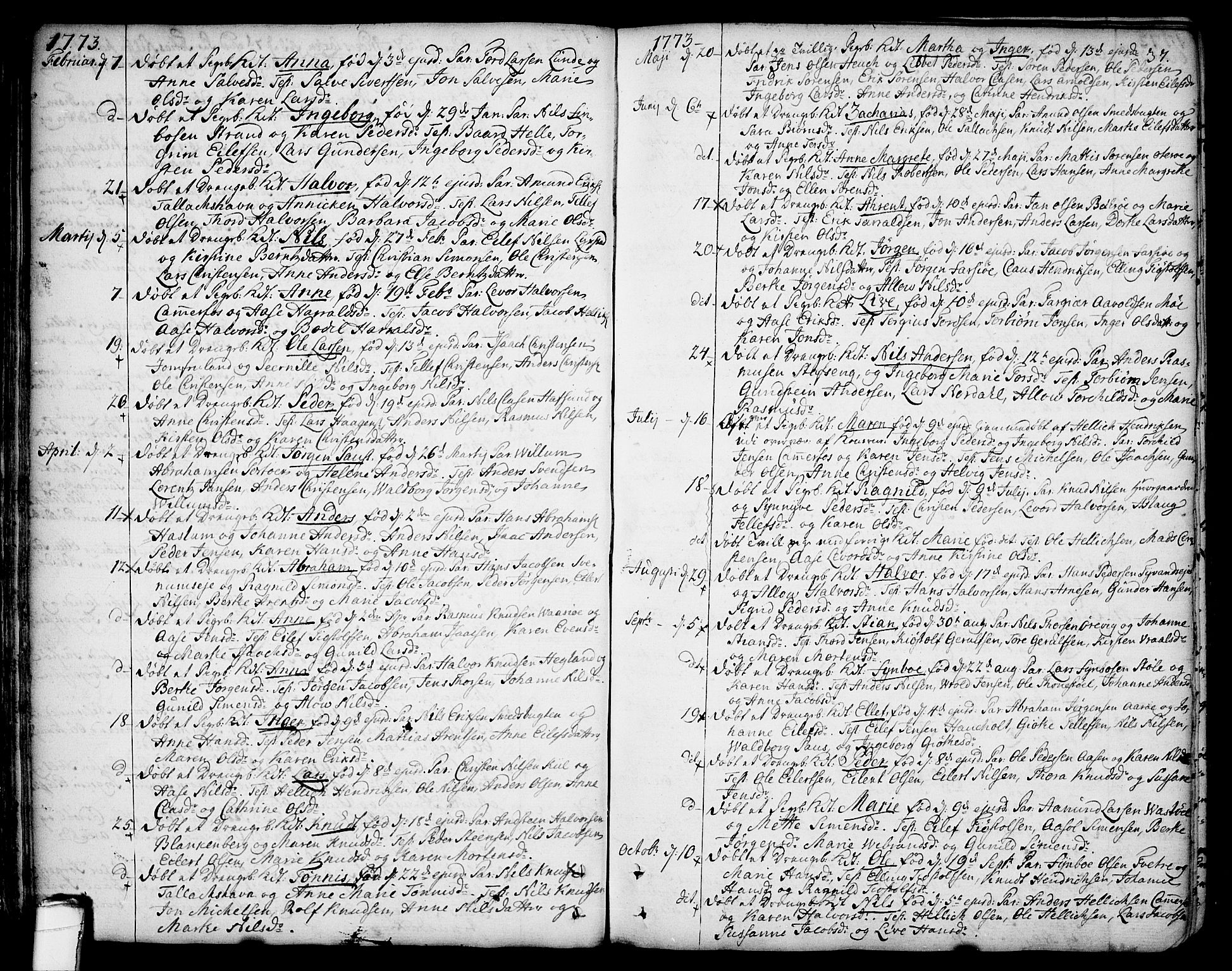 Sannidal kirkebøker, AV/SAKO-A-296/F/Fa/L0002: Ministerialbok nr. 2, 1767-1802, s. 37