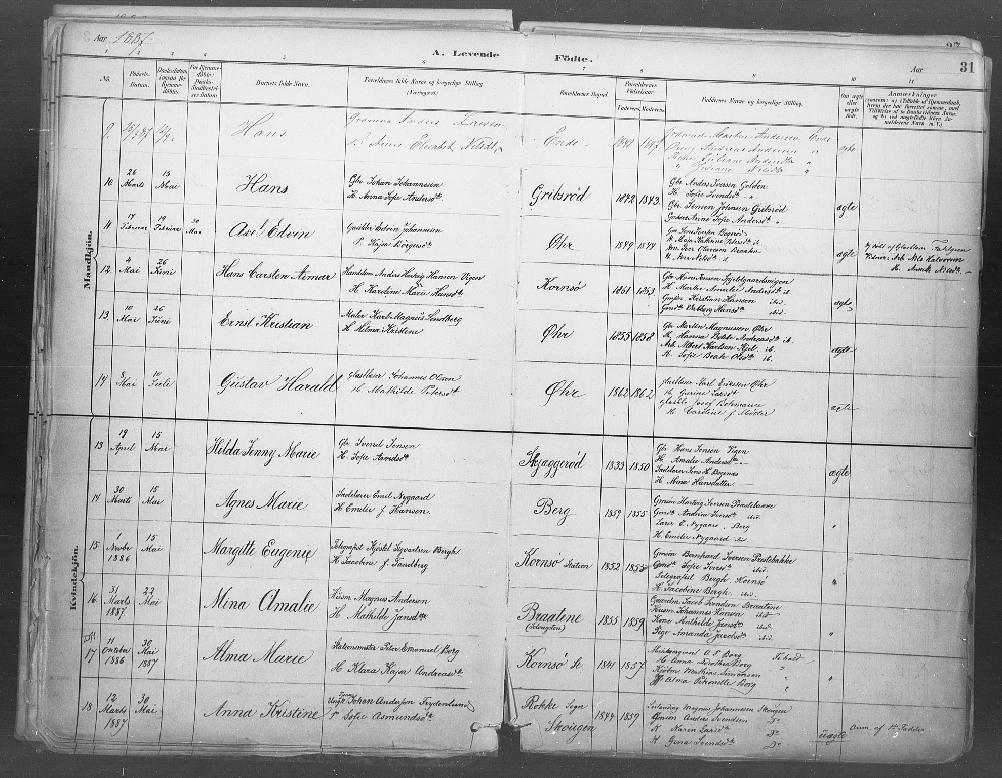 Idd prestekontor Kirkebøker, AV/SAO-A-10911/F/Fb/L0002: Ministerialbok nr. II 2, 1882-1923, s. 31