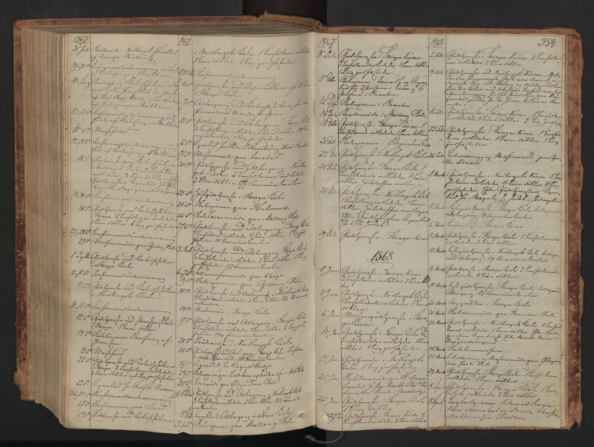 Skjåk prestekontor, AV/SAH-PREST-072/H/Ha/Haa/L0001: Ministerialbok nr. 1, 1863-1879, s. 384