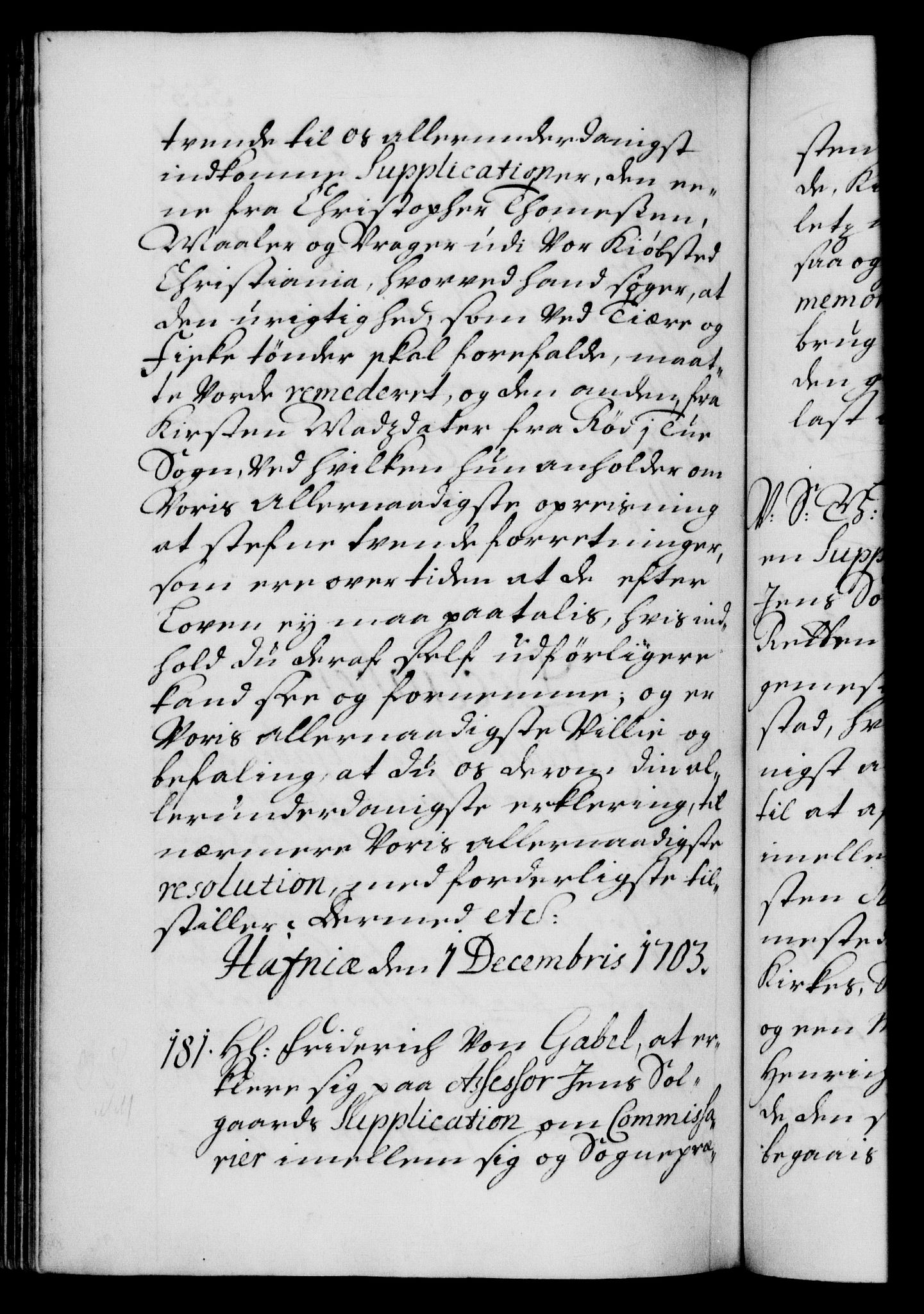 Danske Kanselli 1572-1799, AV/RA-EA-3023/F/Fc/Fca/Fcab/L0016: Norske tegnelser, 1699-1703, s. 555b