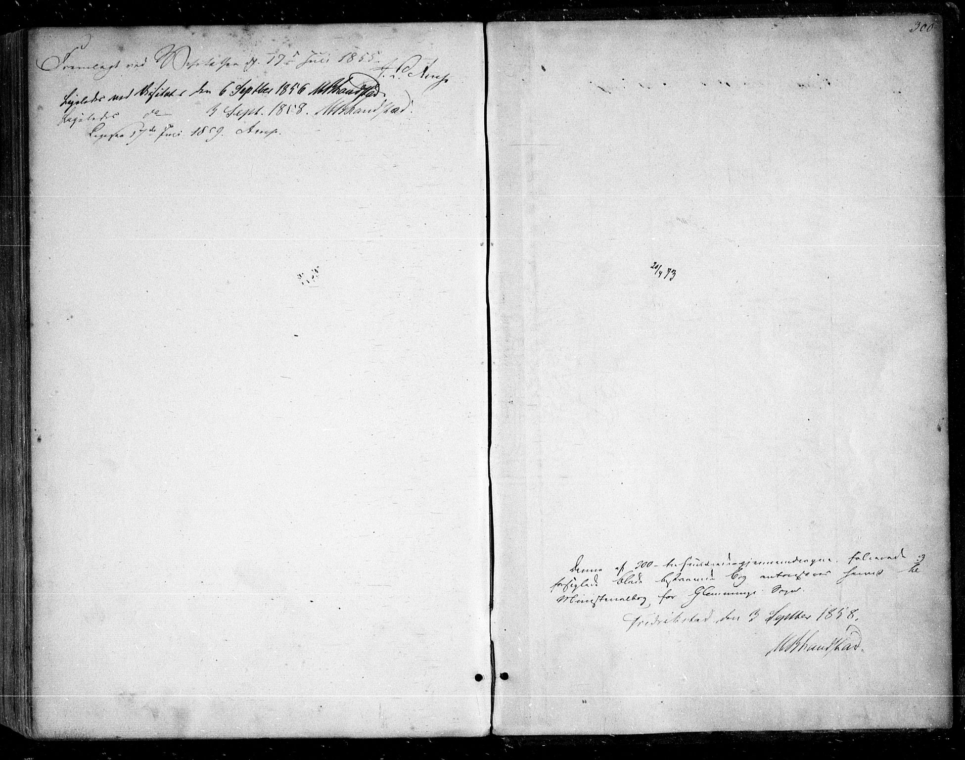 Glemmen prestekontor Kirkebøker, SAO/A-10908/F/Fa/L0007: Ministerialbok nr. 7, 1853-1862, s. 300