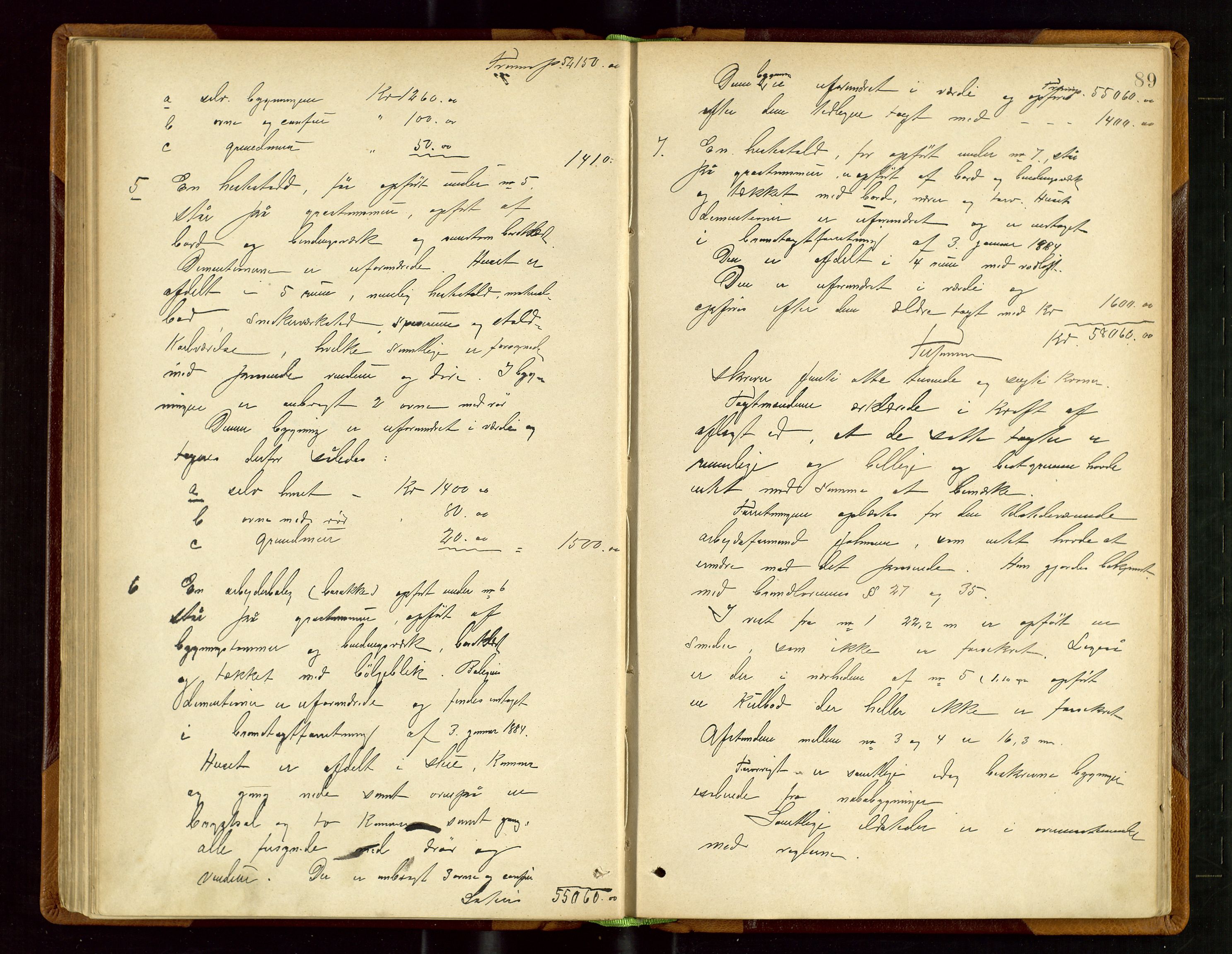 Sauda lensmannskontor, AV/SAST-A-100177/Goa/L0002: "Brandtaxtforretninger i Saude Lensmandsdistrikt", 1887-1918, s. 88b-89a