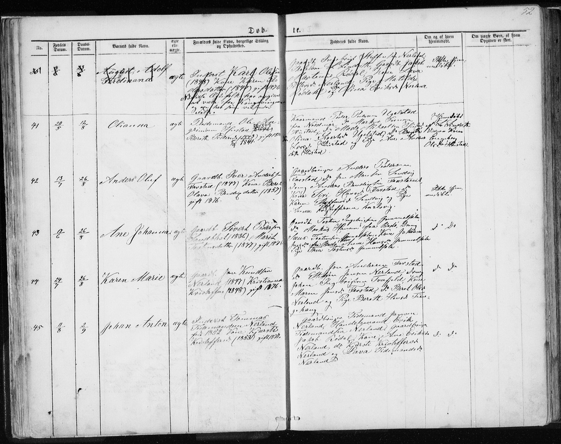 Ministerialprotokoller, klokkerbøker og fødselsregistre - Møre og Romsdal, AV/SAT-A-1454/567/L0782: Klokkerbok nr. 567C02, 1867-1886, s. 52