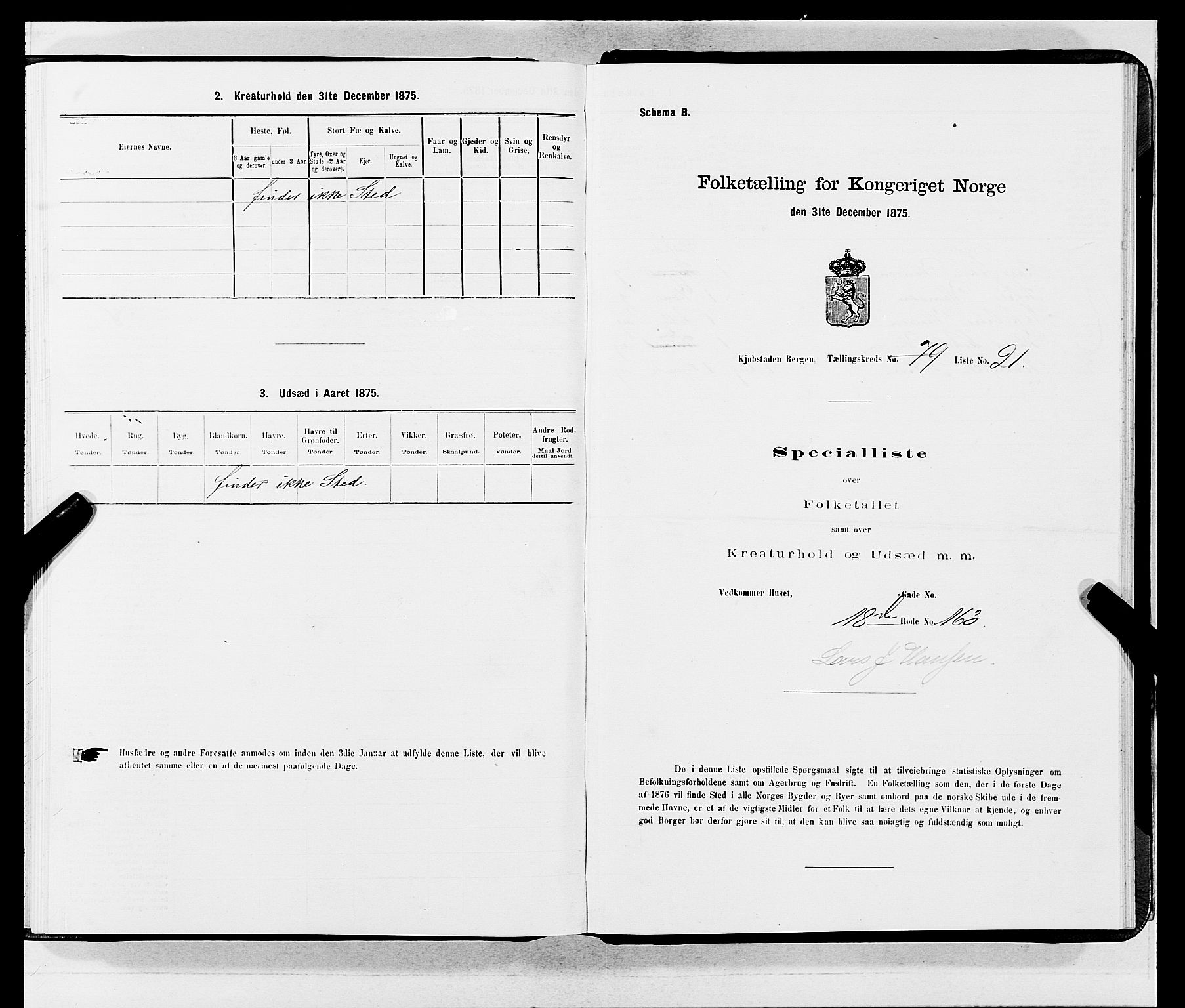 SAB, Folketelling 1875 for 1301 Bergen kjøpstad, 1875, s. 4272