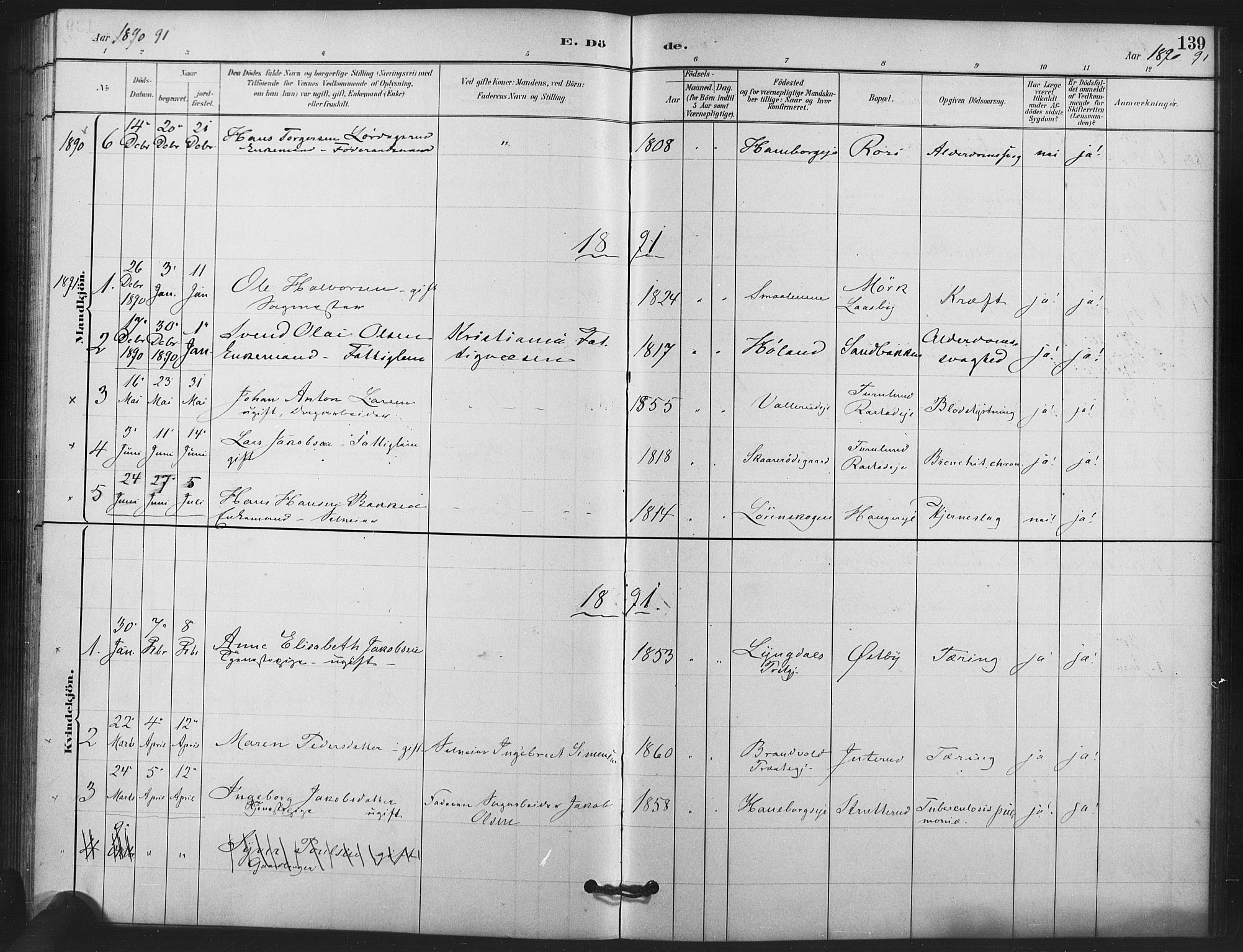 Skedsmo prestekontor Kirkebøker, AV/SAO-A-10033a/F/Fb/L0001: Ministerialbok nr. II 1, 1883-1901, s. 139