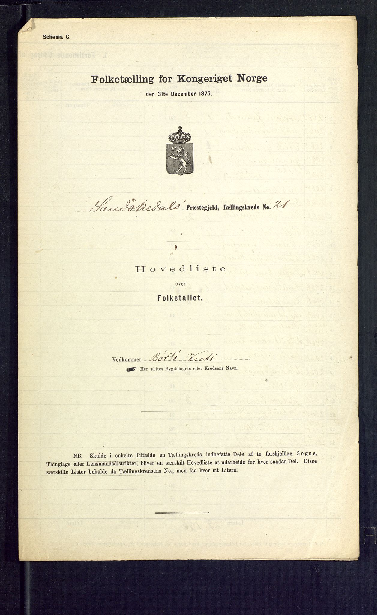 SAKO, Folketelling 1875 for 0816P Sannidal prestegjeld, 1875, s. 88