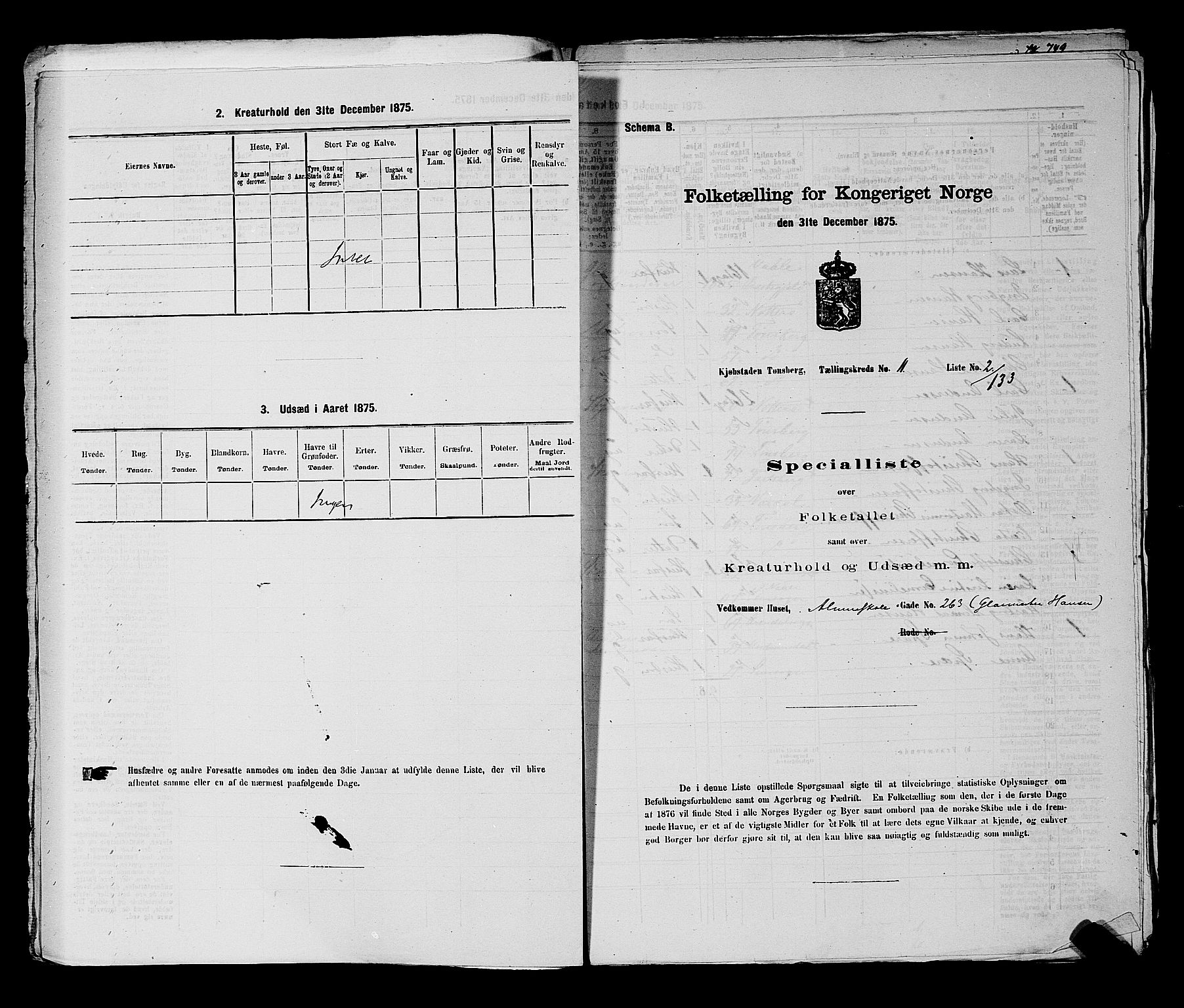 SAKO, Folketelling 1875 for 0705P Tønsberg prestegjeld, 1875, s. 331