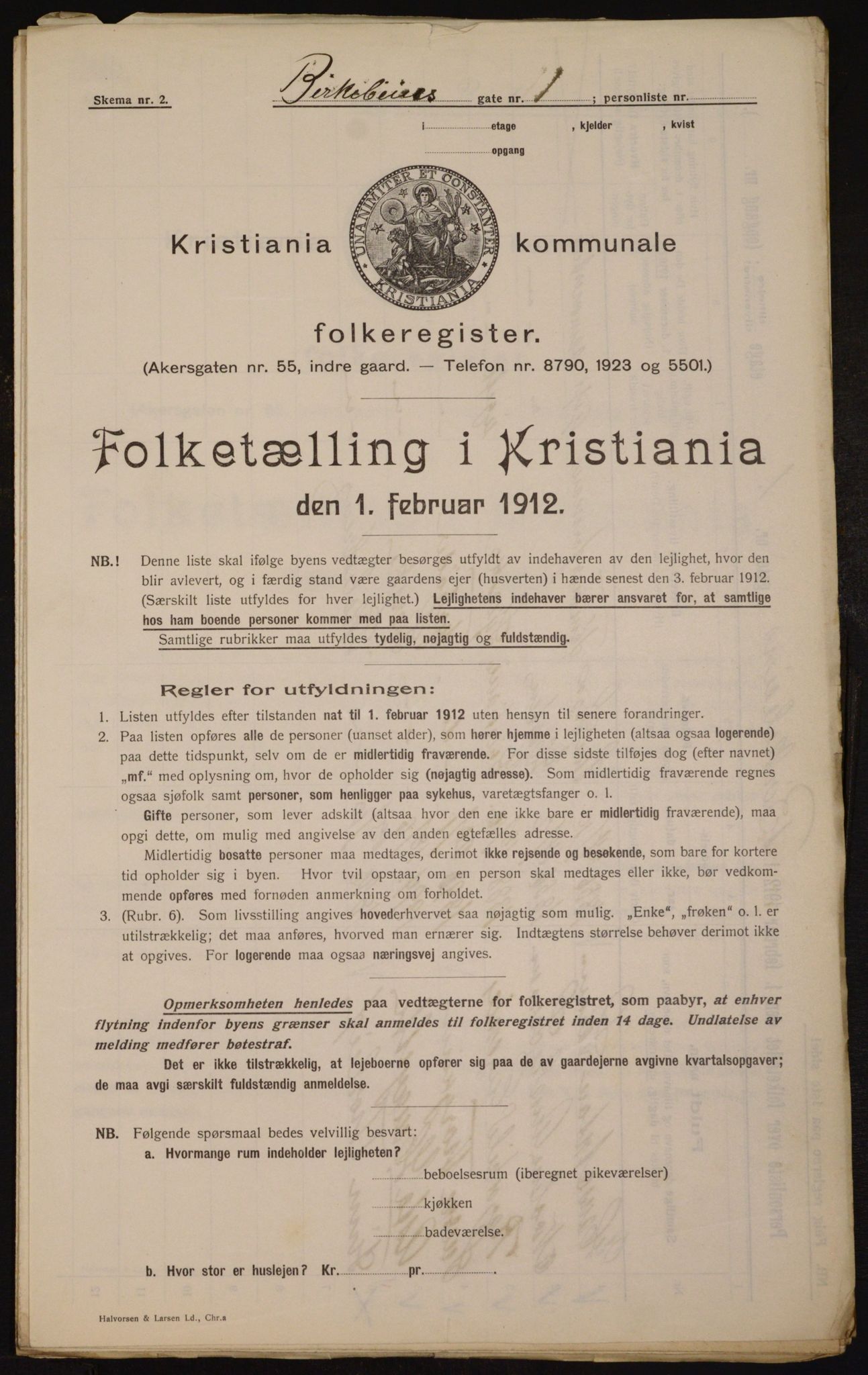 OBA, Kommunal folketelling 1.2.1912 for Kristiania, 1912, s. 4921