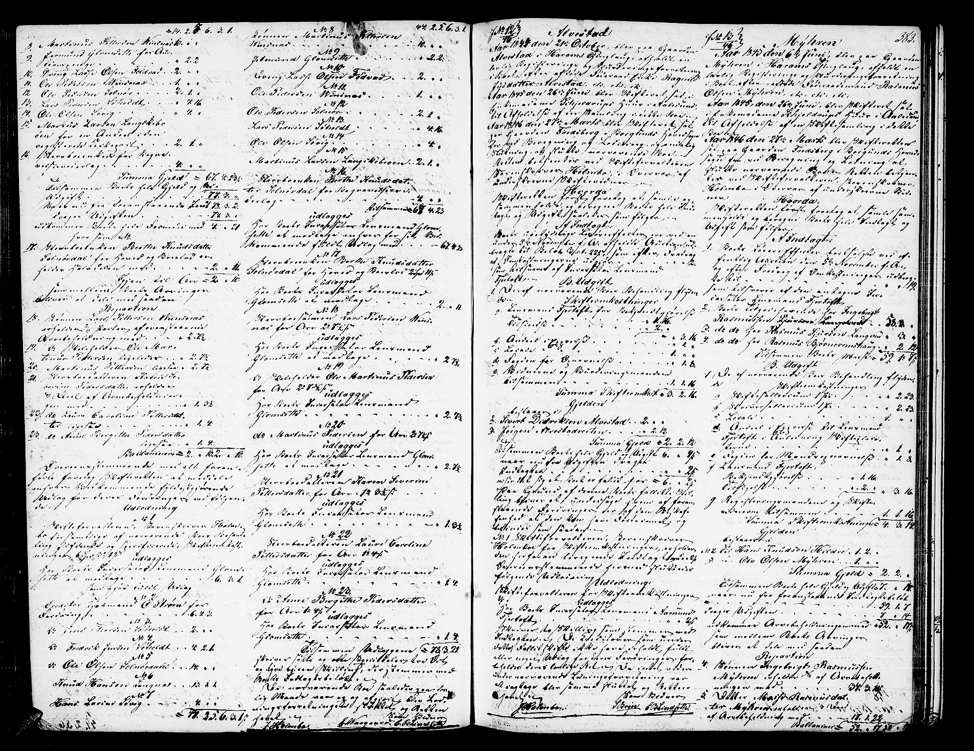 Nordre Sunnmøre sorenskriveri, AV/SAT-A-0006/1/3/3A/L0019: Skifteprotokoll 12, 1840-1853, s. 383