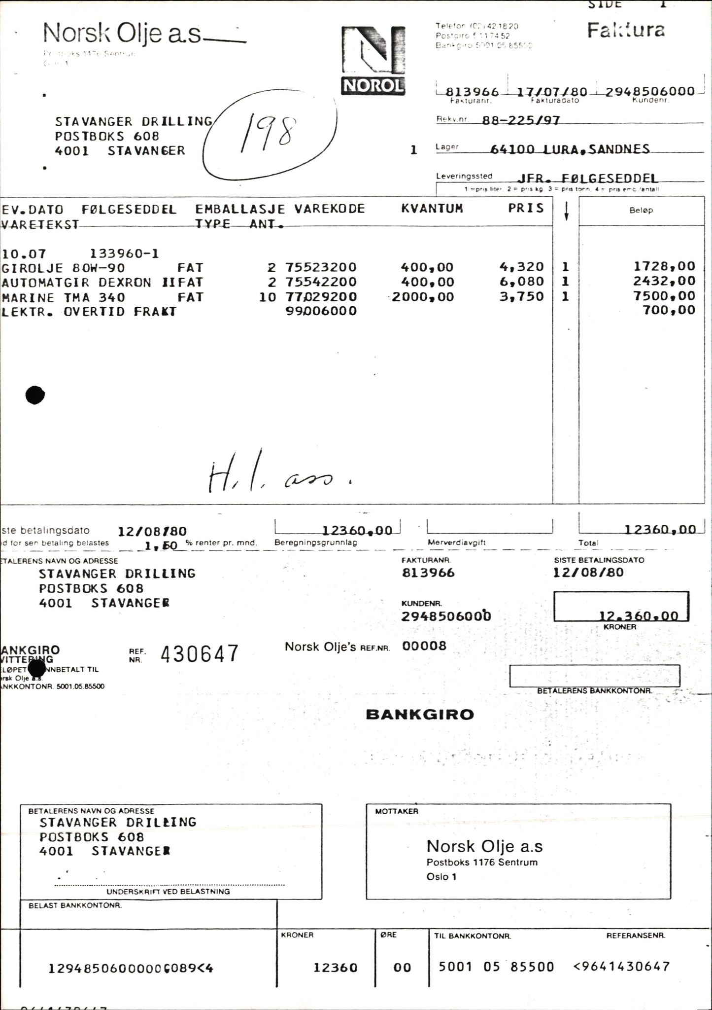 Pa 1503 - Stavanger Drilling AS, AV/SAST-A-101906/2/E/Ec/Eca/L0013: Sak og korrespondanse, 1980-1982