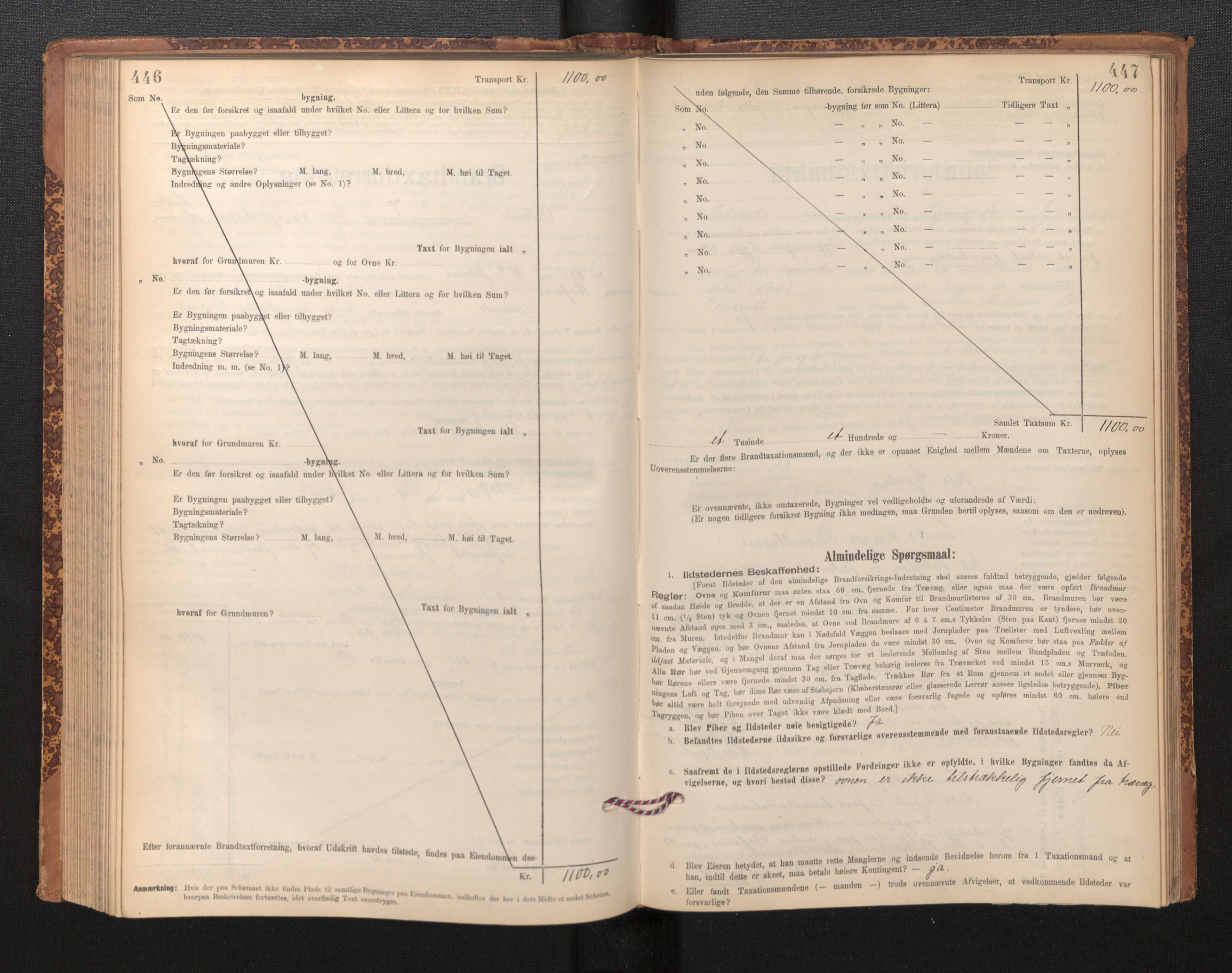 Lensmannen i Askvoll, SAB/A-26301/0012/L0004: Branntakstprotokoll, skjematakst og liste over branntakstmenn, 1895-1932, s. 446-447