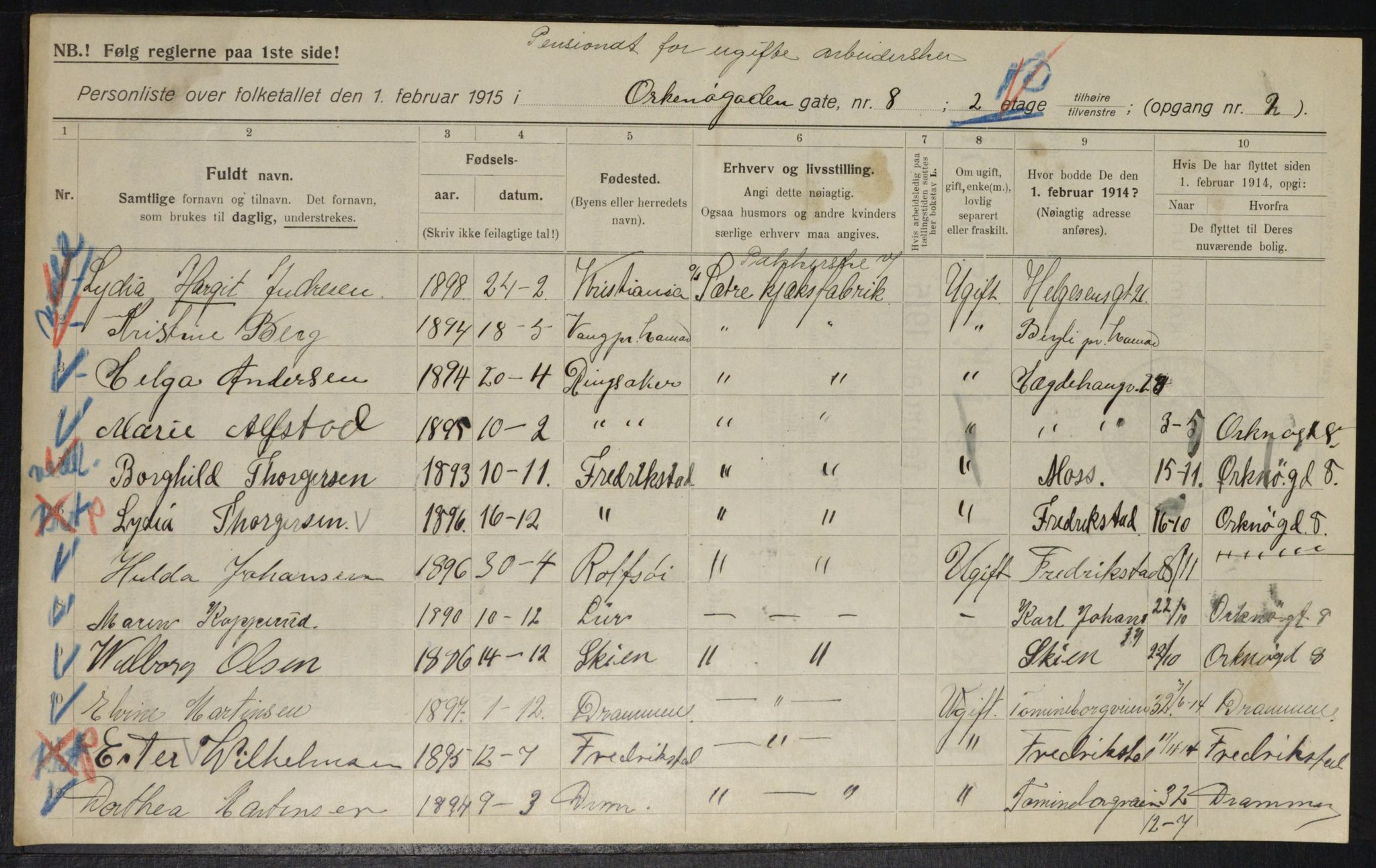 OBA, Kommunal folketelling 1.2.1915 for Kristiania, 1915, s. 75535