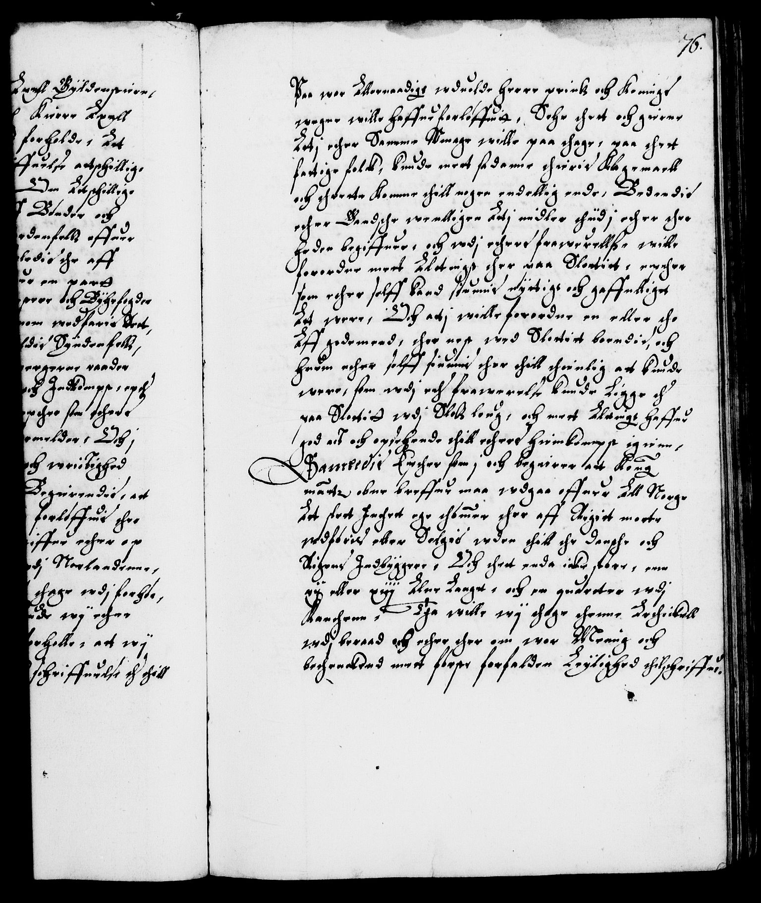 Danske Kanselli 1572-1799, AV/RA-EA-3023/F/Fc/Fca/Fcab/L0002: Norske tegnelser (mikrofilm), 1588-1596, s. 76a